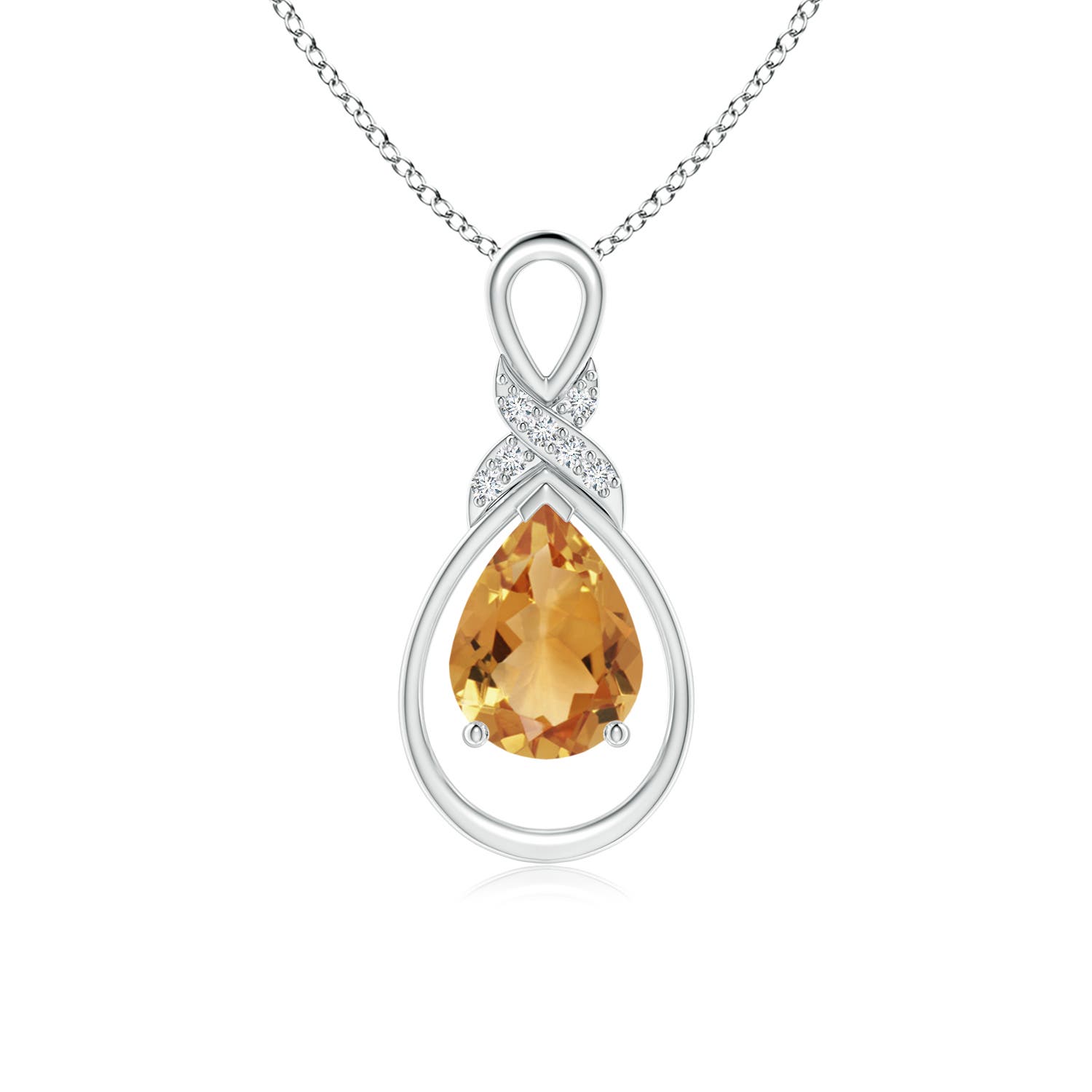 A - Citrine / 1.04 CT / 14 KT White Gold