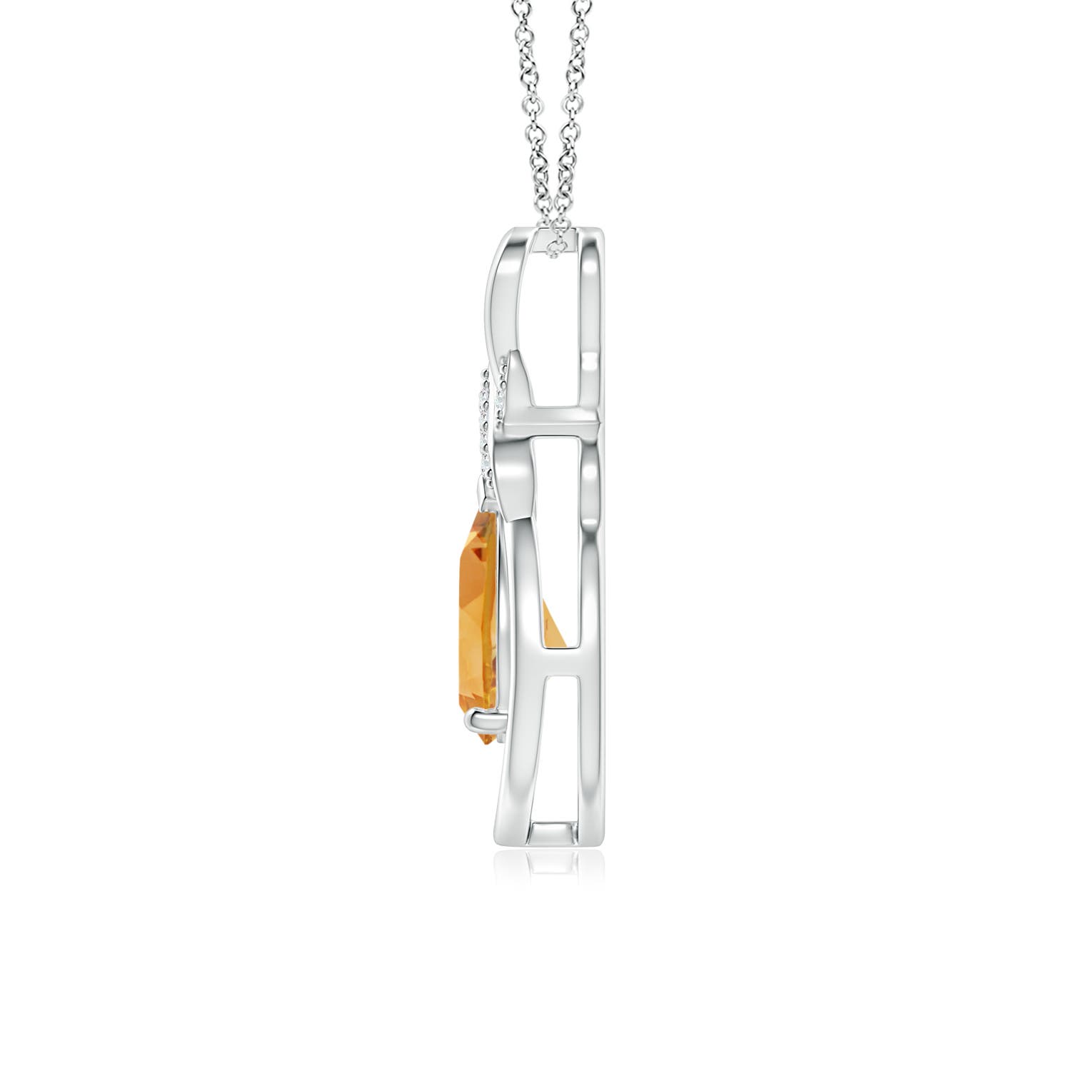 A - Citrine / 1.04 CT / 14 KT White Gold