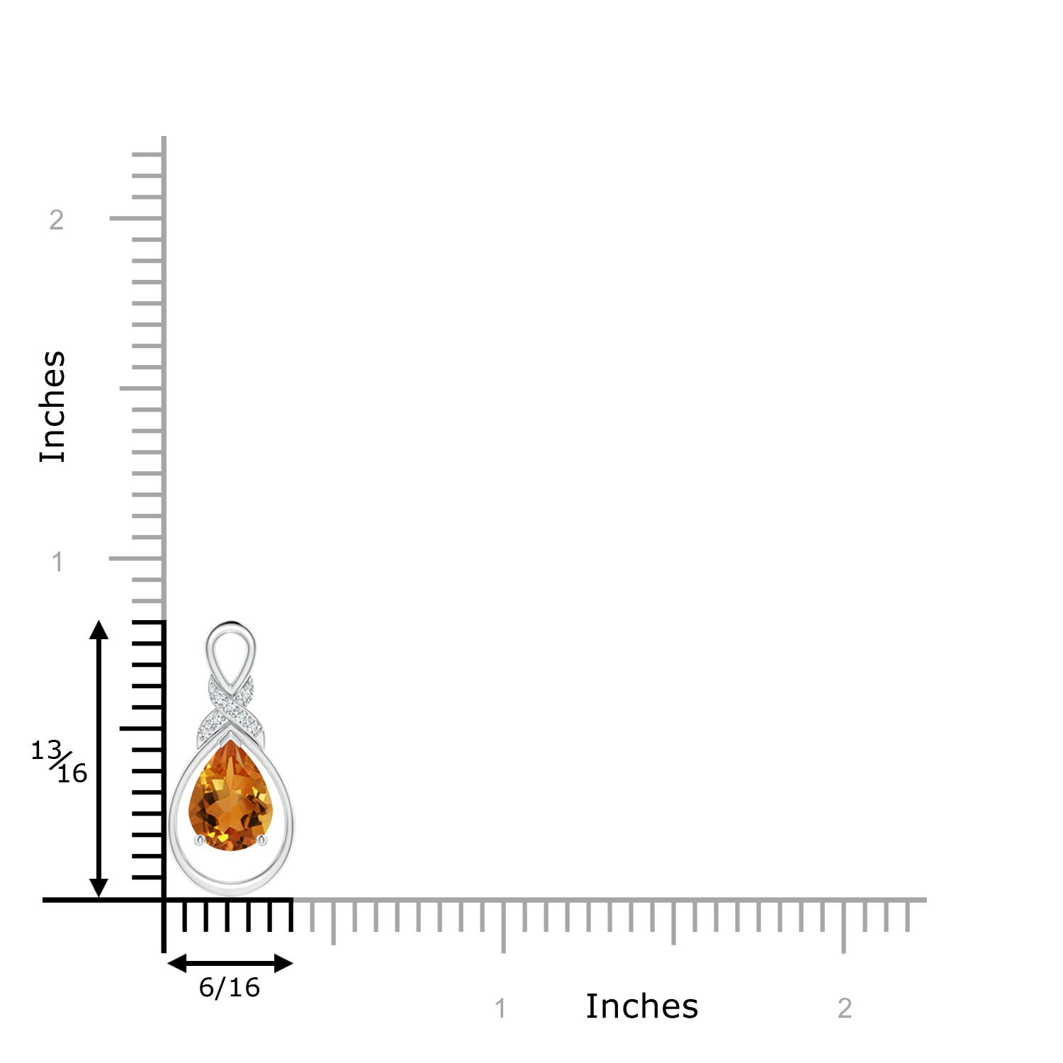 AAA - Citrine / 1.04 CT / 14 KT White Gold