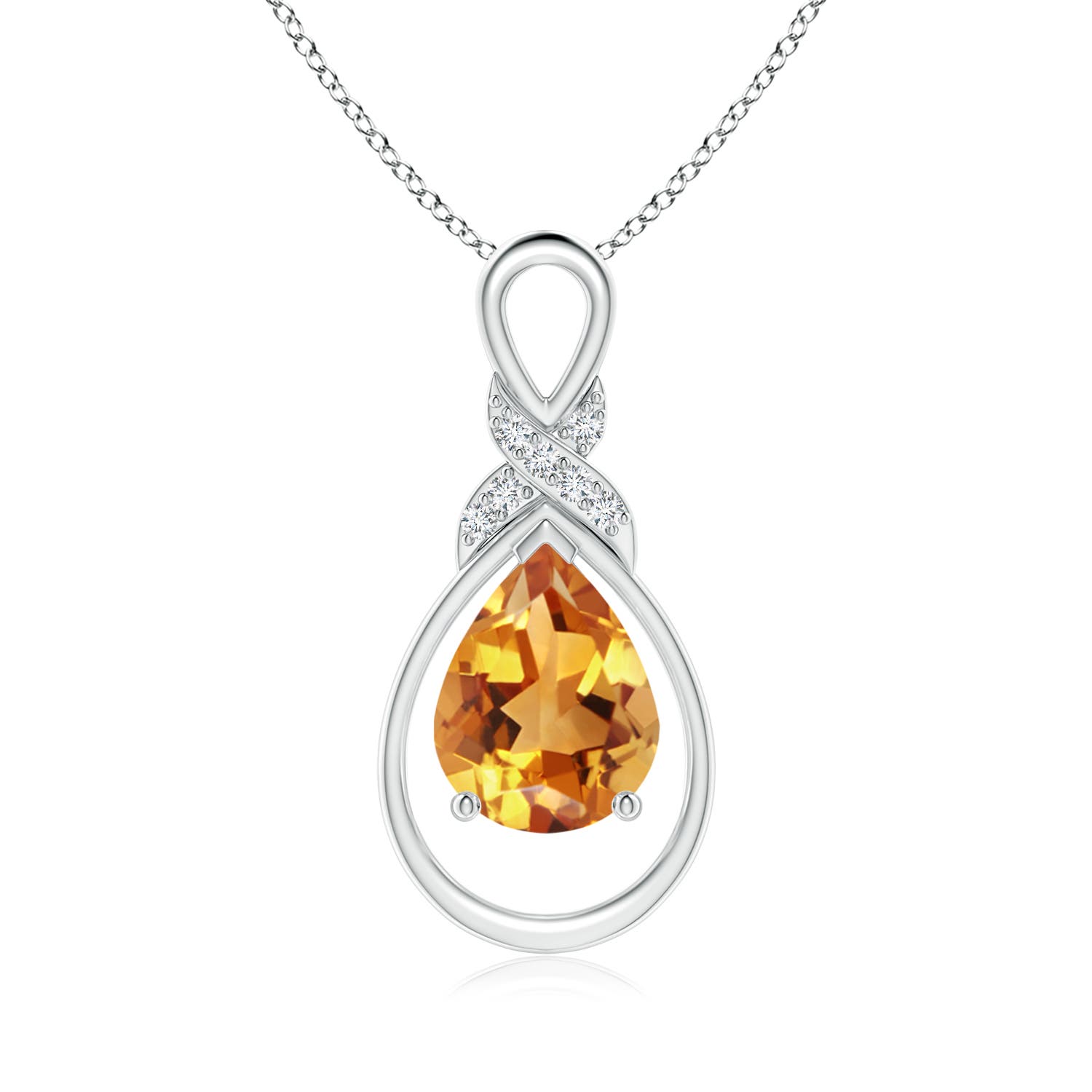 AA - Citrine / 1.54 CT / 14 KT White Gold