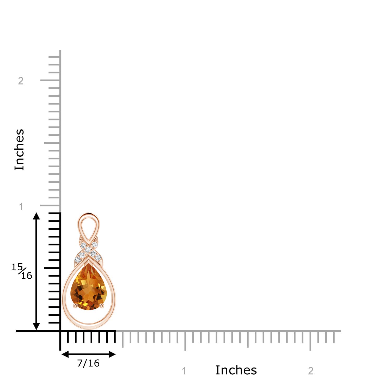 AAA - Citrine / 1.54 CT / 14 KT Rose Gold