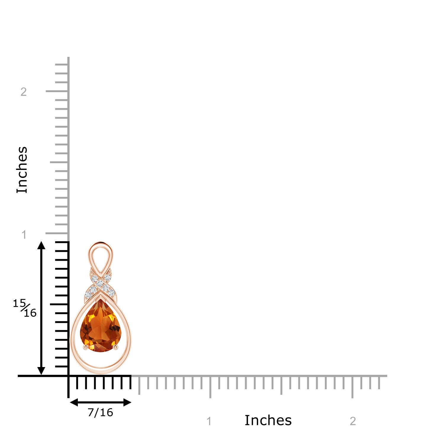 AAAA - Citrine / 1.54 CT / 14 KT Rose Gold