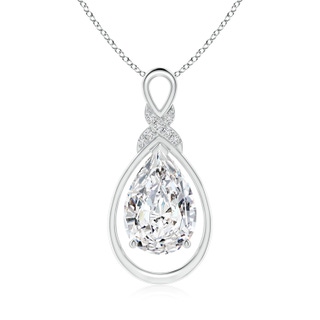 12x8mm HSI2 Diamond Infinity Pendant with X Motif in S999 Silver