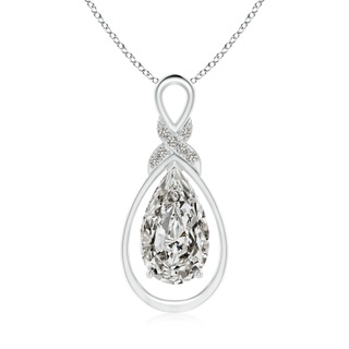 14x8mm KI3 Diamond Infinity Pendant with X Motif in S999 Silver