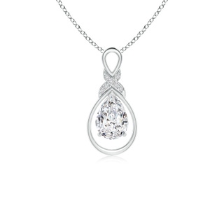 7x5mm HSI2 Diamond Infinity Pendant with X Motif in White Gold