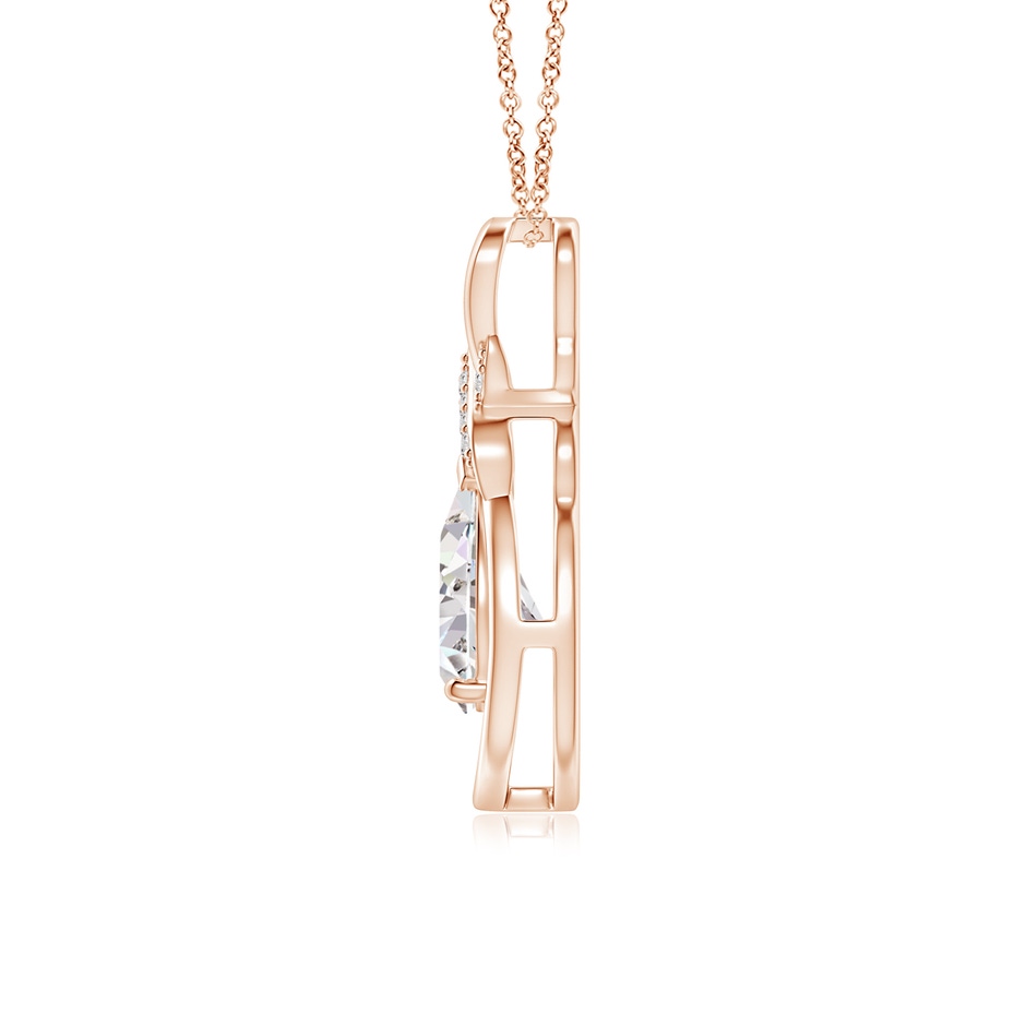 8x5mm IJI1I2 Diamond Infinity Pendant with X Motif in Rose Gold side 199