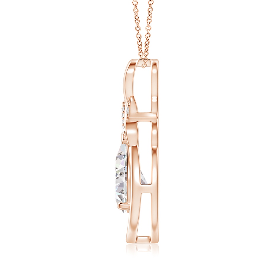9x7mm IJI1I2 Diamond Infinity Pendant with X Motif in Rose Gold side 199