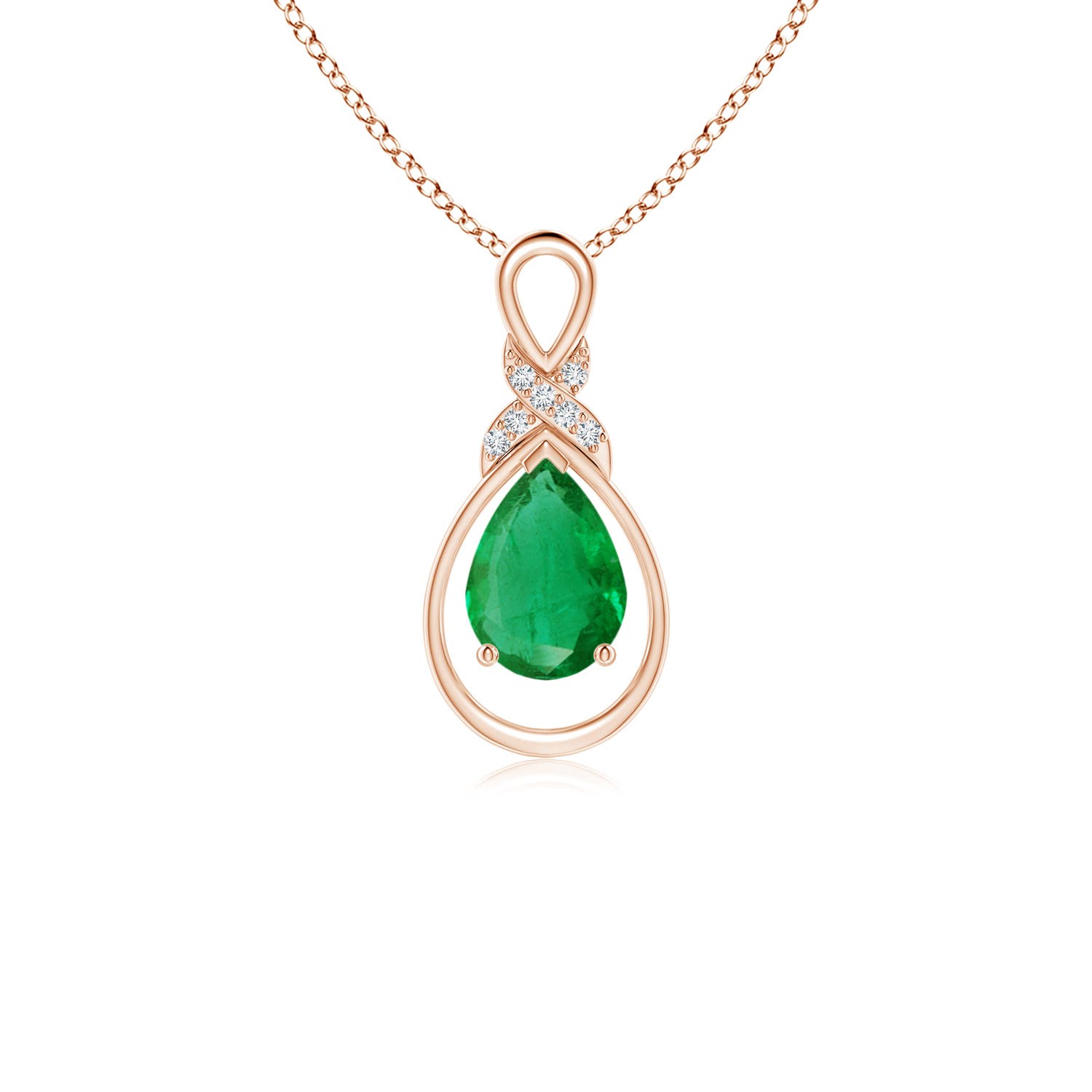 AA - Emerald / 0.62 CT / 14 KT Rose Gold