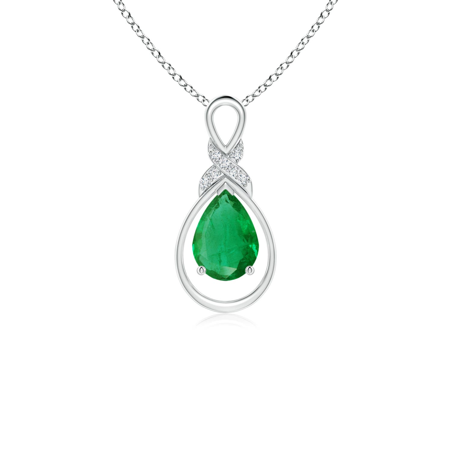 AA - Emerald / 0.62 CT / 14 KT White Gold