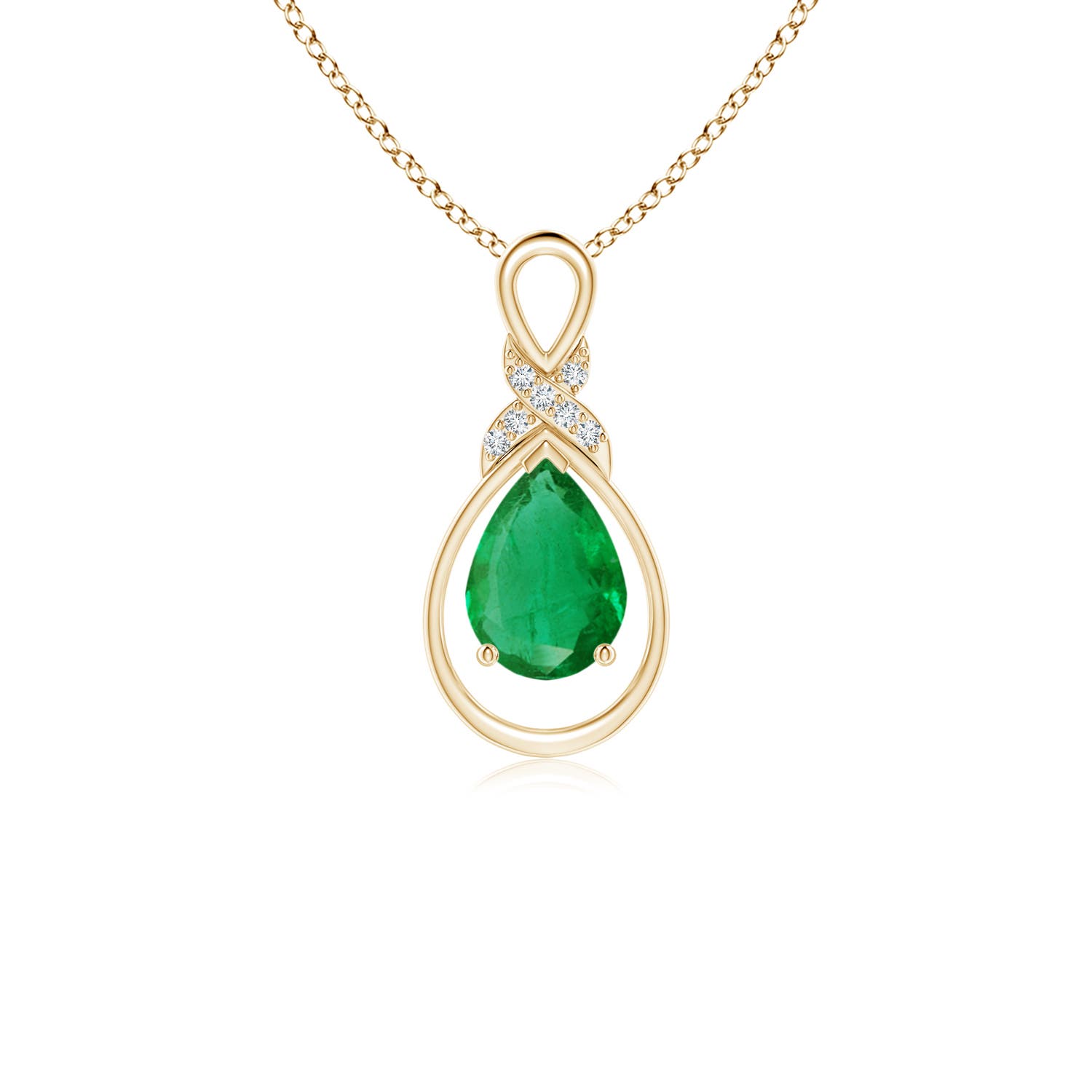 AA - Emerald / 0.62 CT / 14 KT Yellow Gold