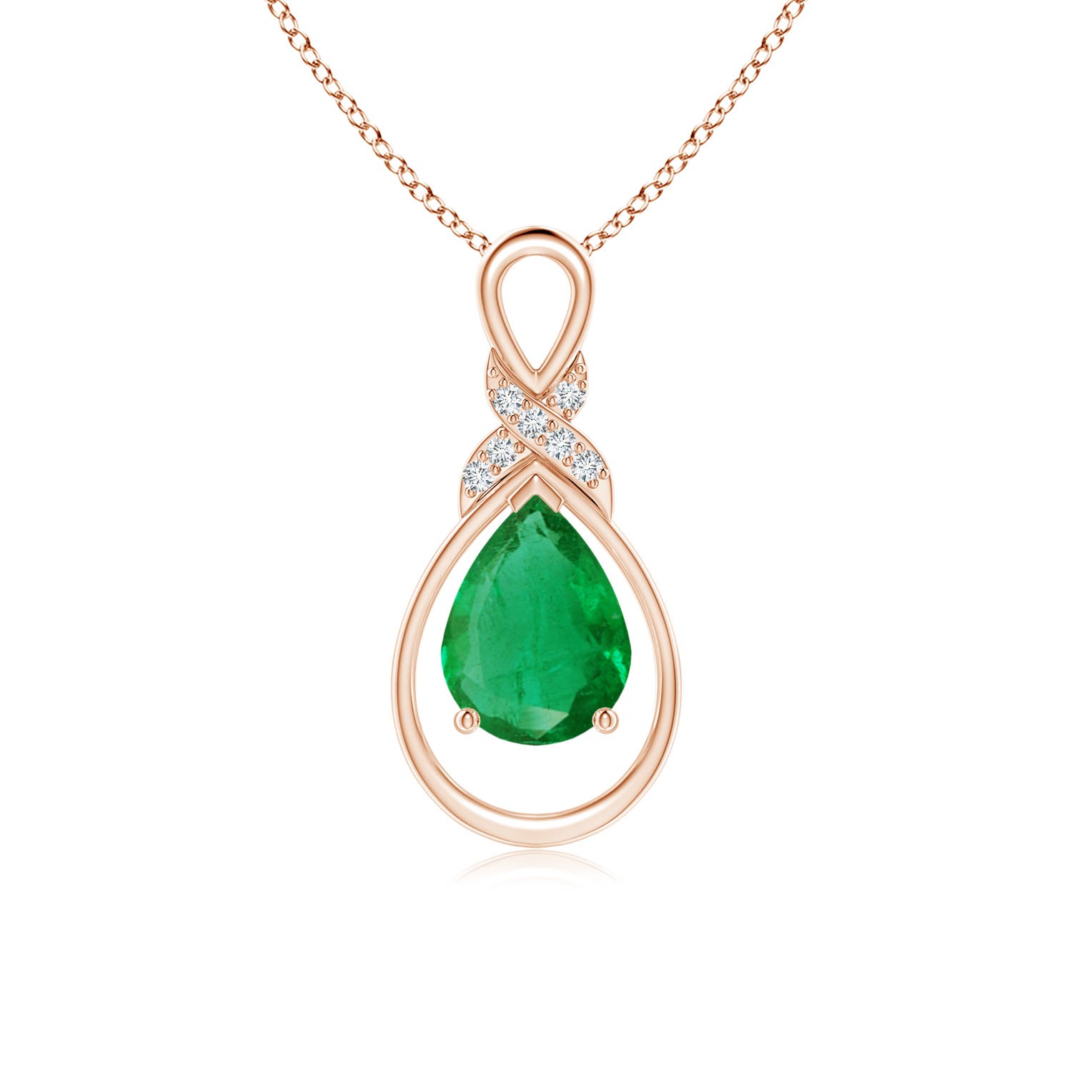 AA - Emerald / 0.99 CT / 14 KT Rose Gold