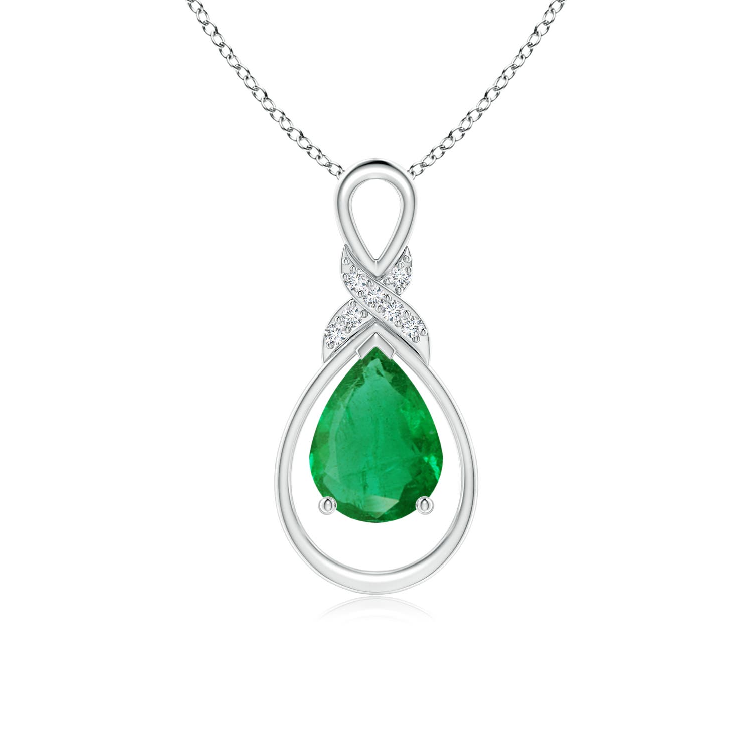 AA - Emerald / 0.99 CT / 14 KT White Gold