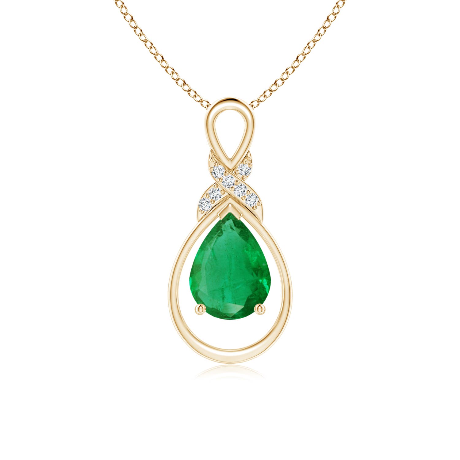 AA - Emerald / 0.99 CT / 14 KT Yellow Gold