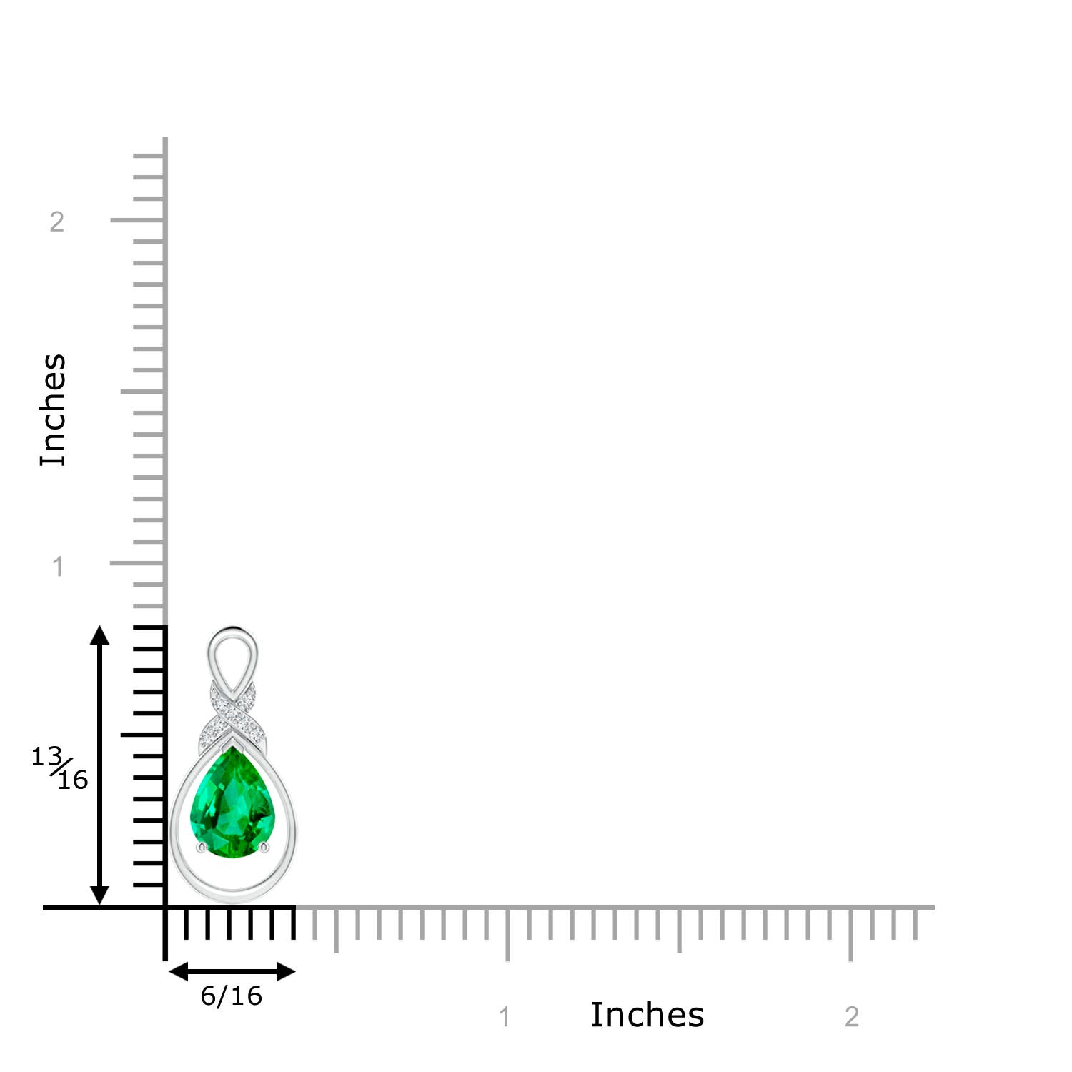 AAA - Emerald / 0.99 CT / 14 KT White Gold