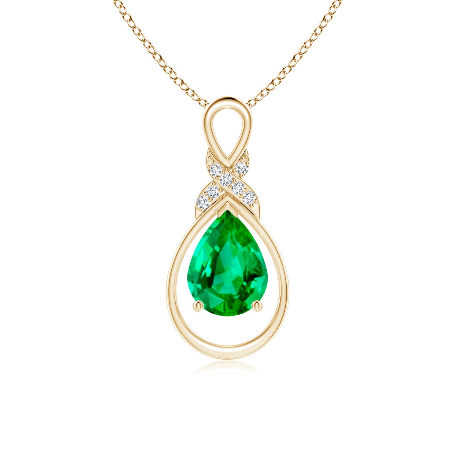 AAA - Emerald / 0.99 CT / 14 KT Yellow Gold