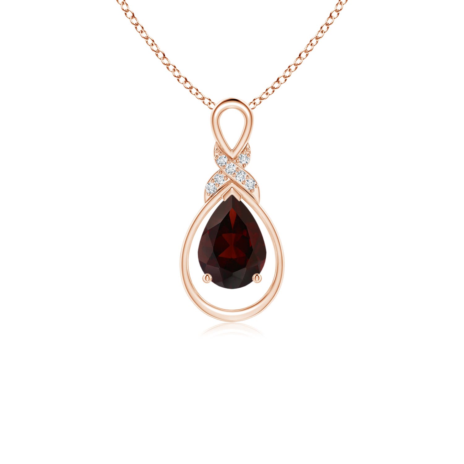 A - Garnet / 0.87 CT / 14 KT Rose Gold