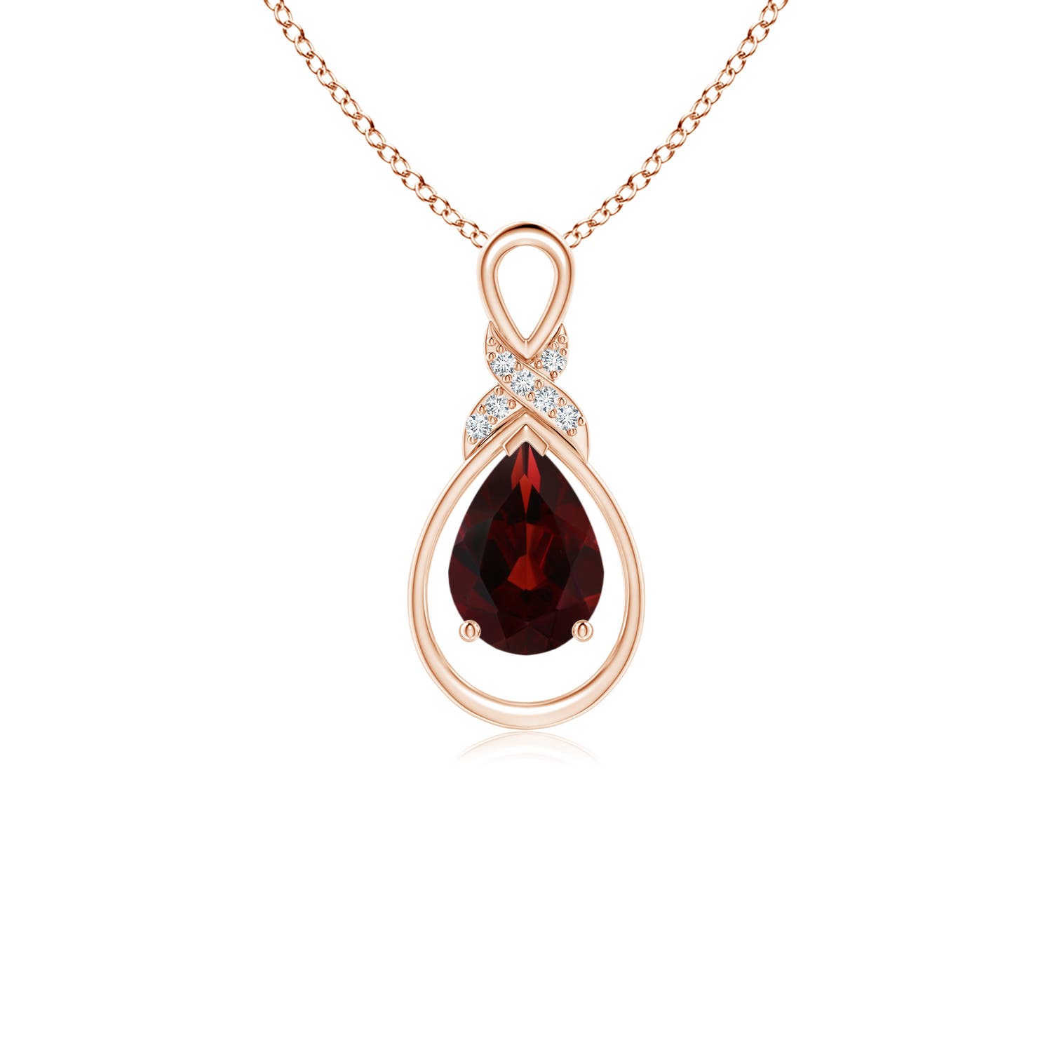 AA - Garnet / 0.87 CT / 14 KT Rose Gold