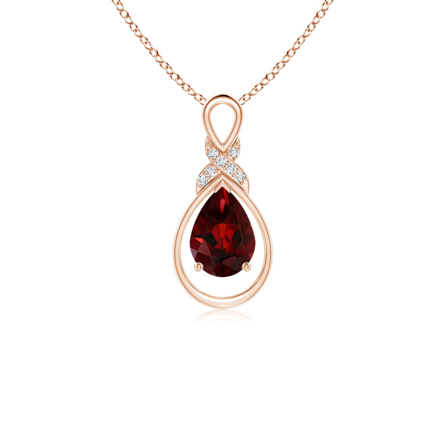 AAA - Garnet / 0.87 CT / 14 KT Rose Gold