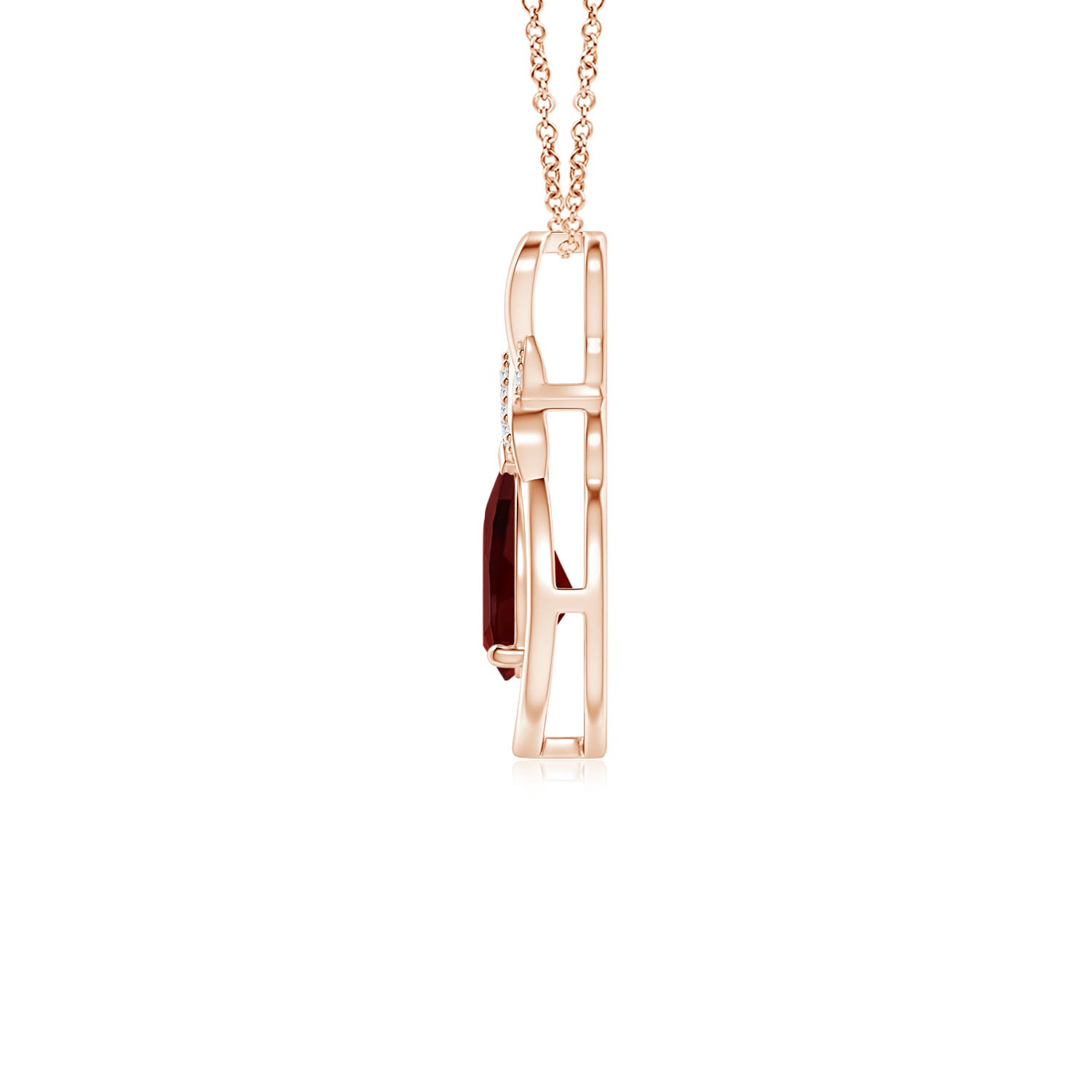 AAA - Garnet / 0.87 CT / 14 KT Rose Gold