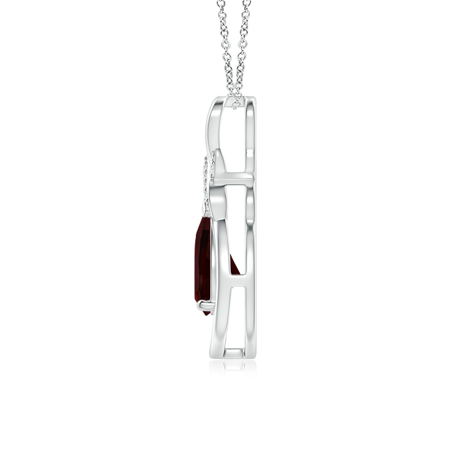 A - Garnet / 1.34 CT / 14 KT White Gold