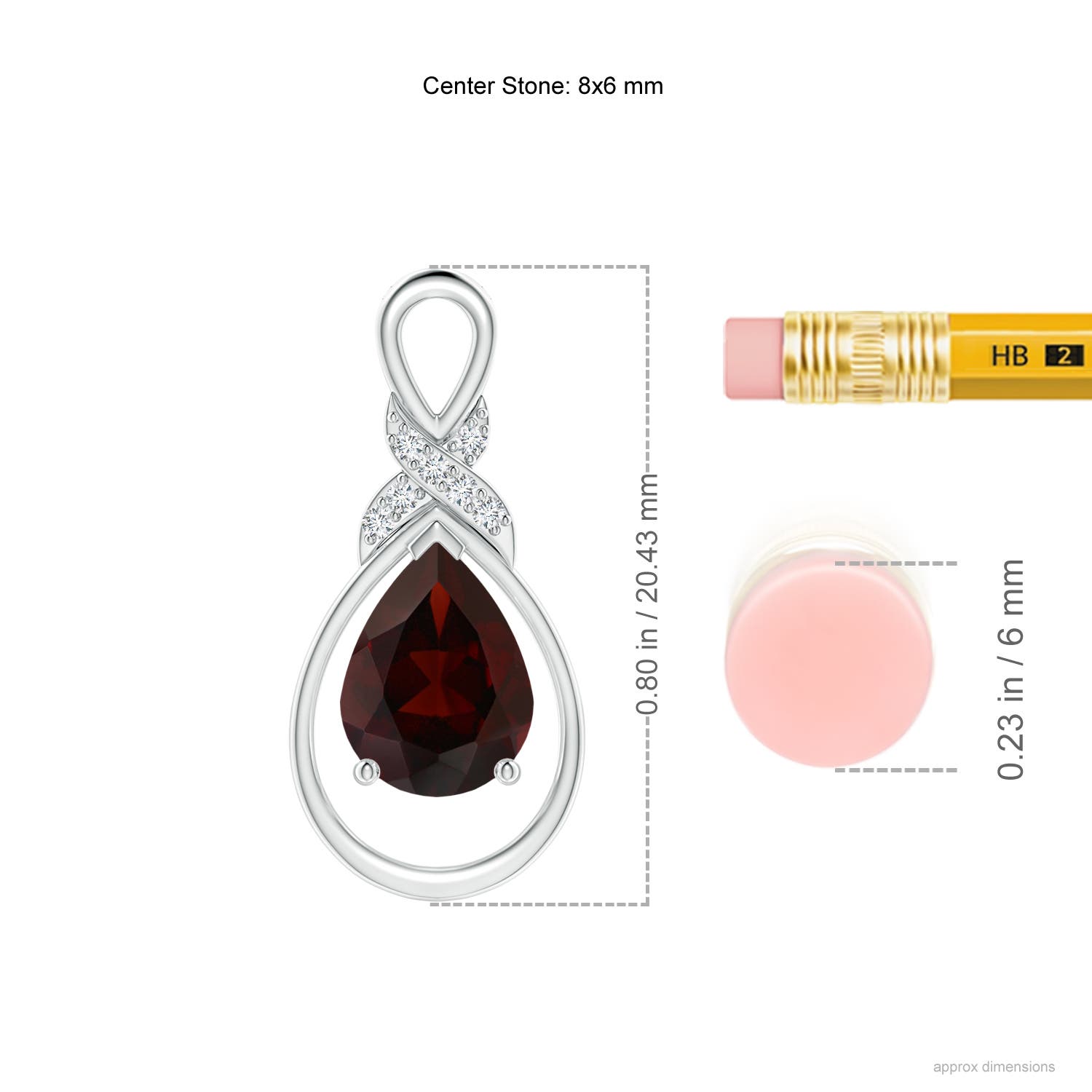 A - Garnet / 1.34 CT / 14 KT White Gold