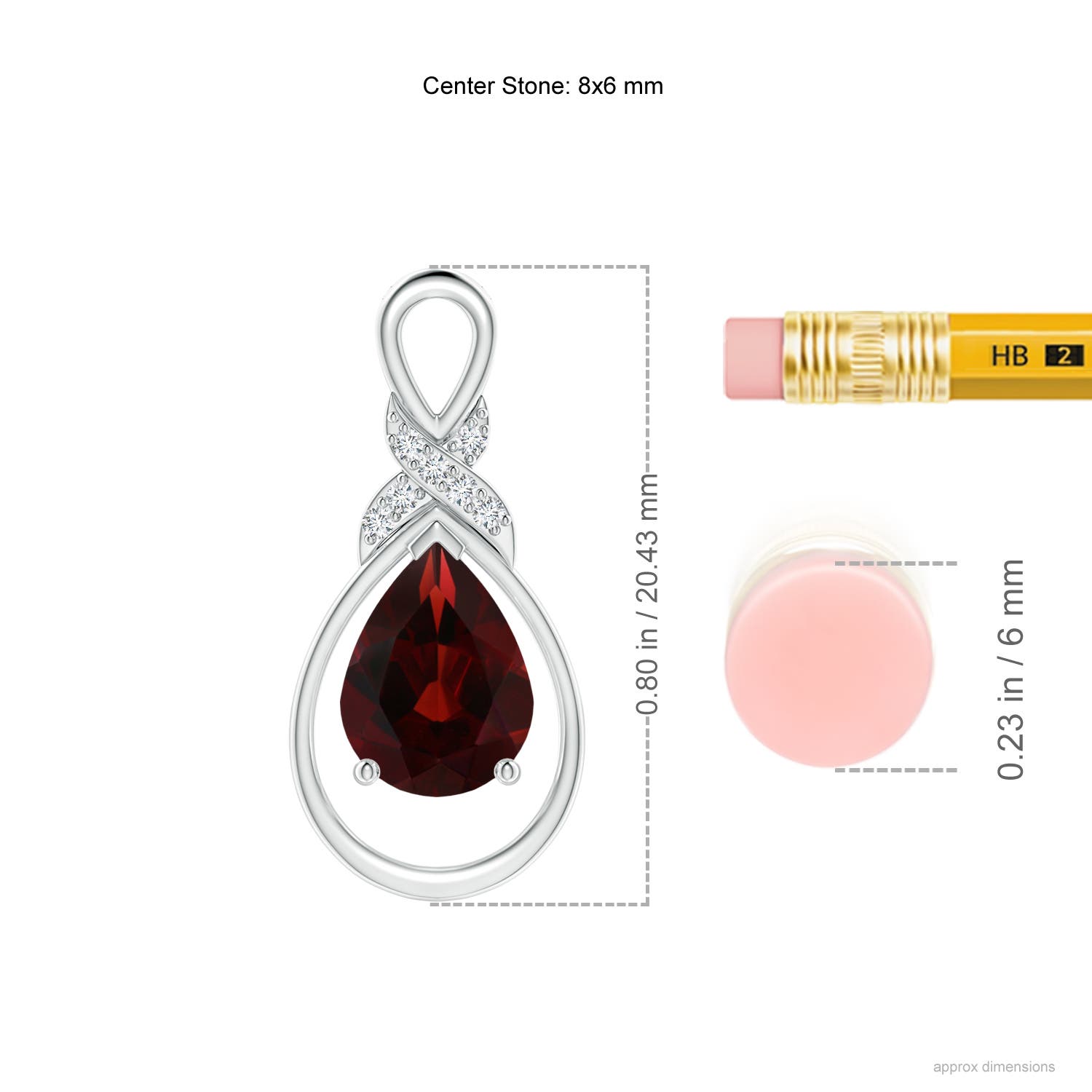 AA - Garnet / 1.34 CT / 14 KT White Gold