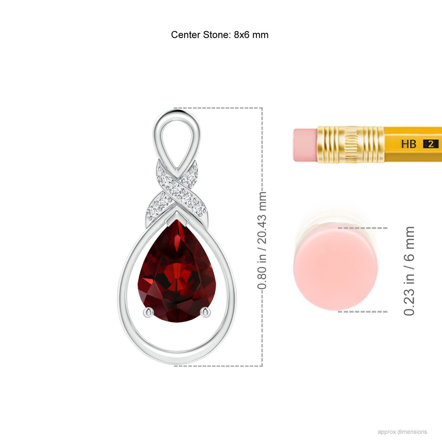 AAA - Garnet / 1.34 CT / 14 KT White Gold