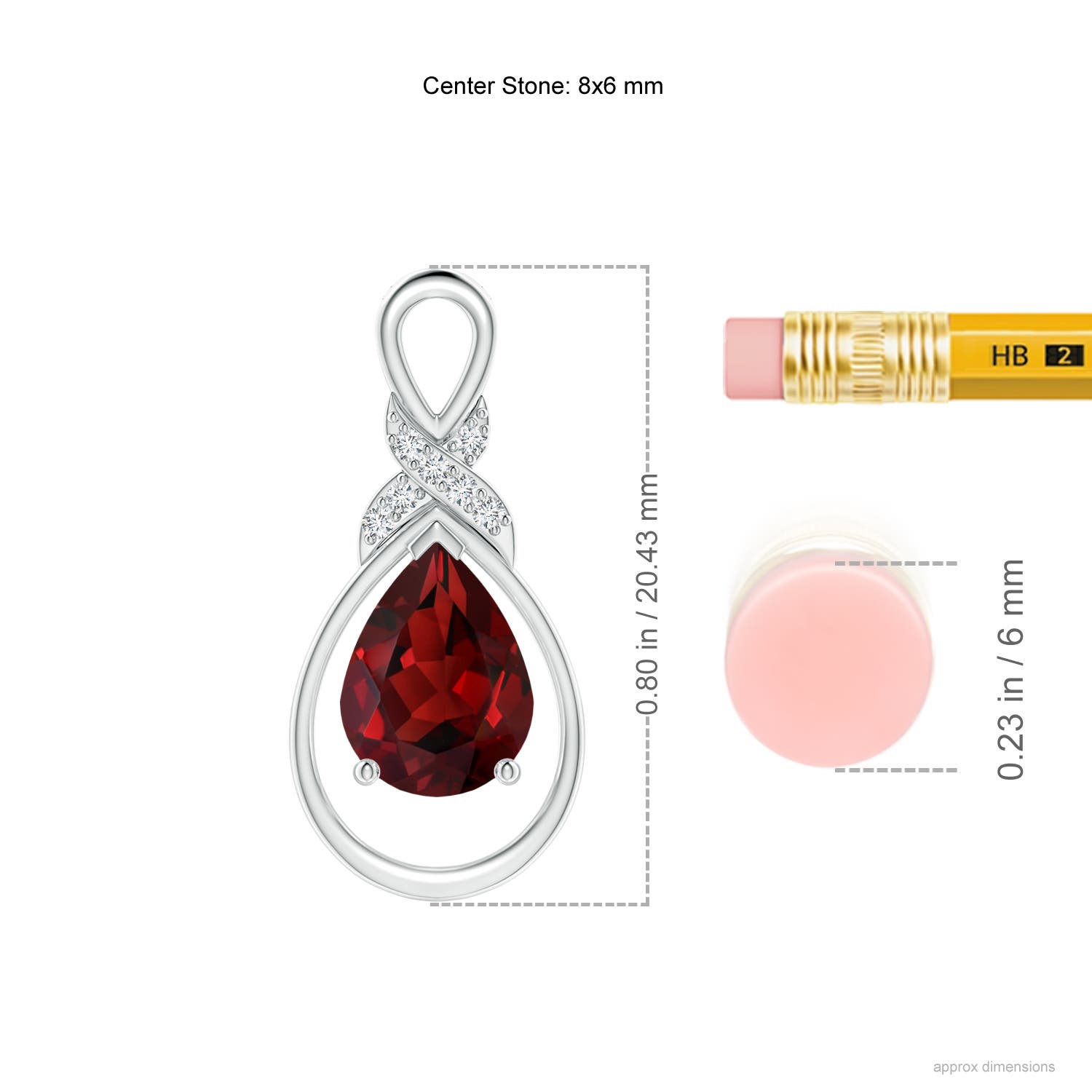 AAAA - Garnet / 1.34 CT / 14 KT White Gold