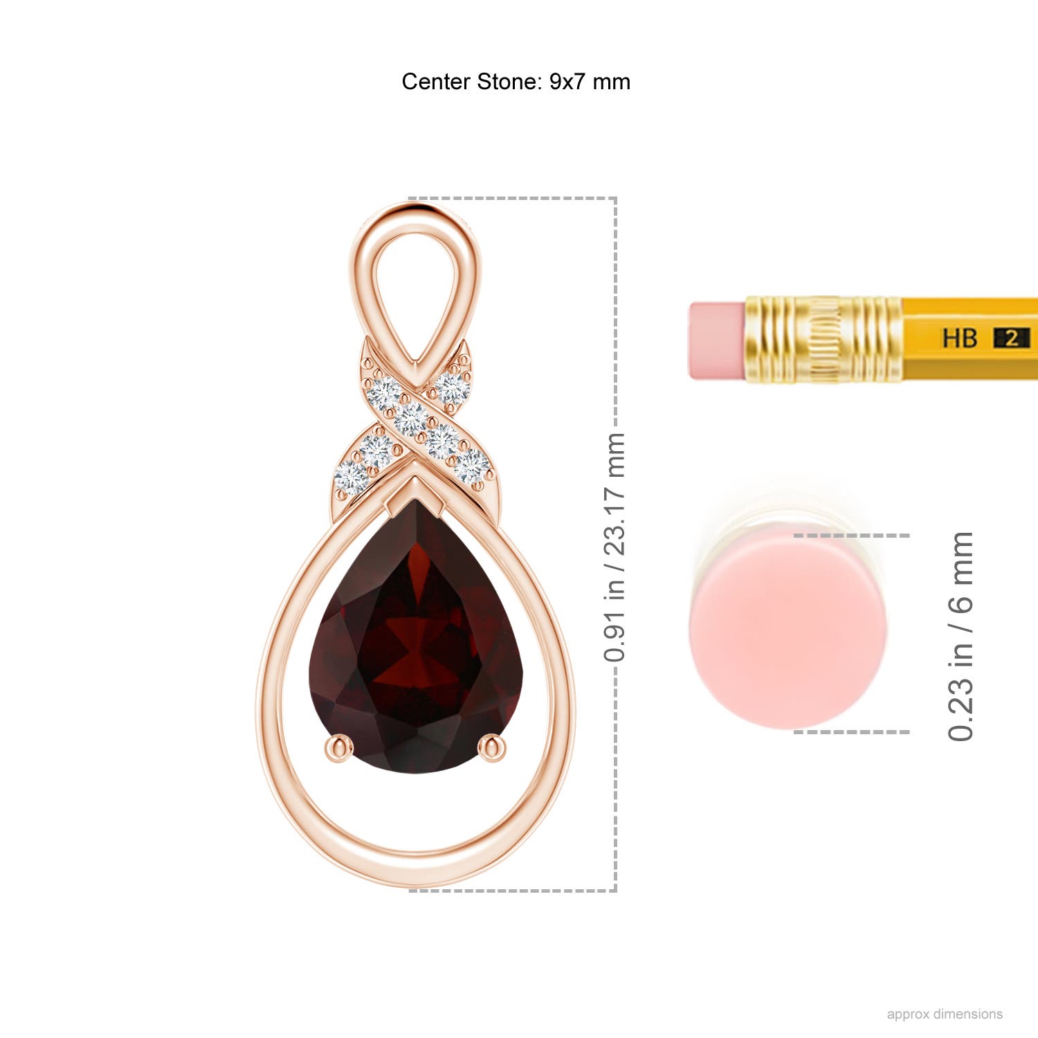 A - Garnet / 1.84 CT / 14 KT Rose Gold