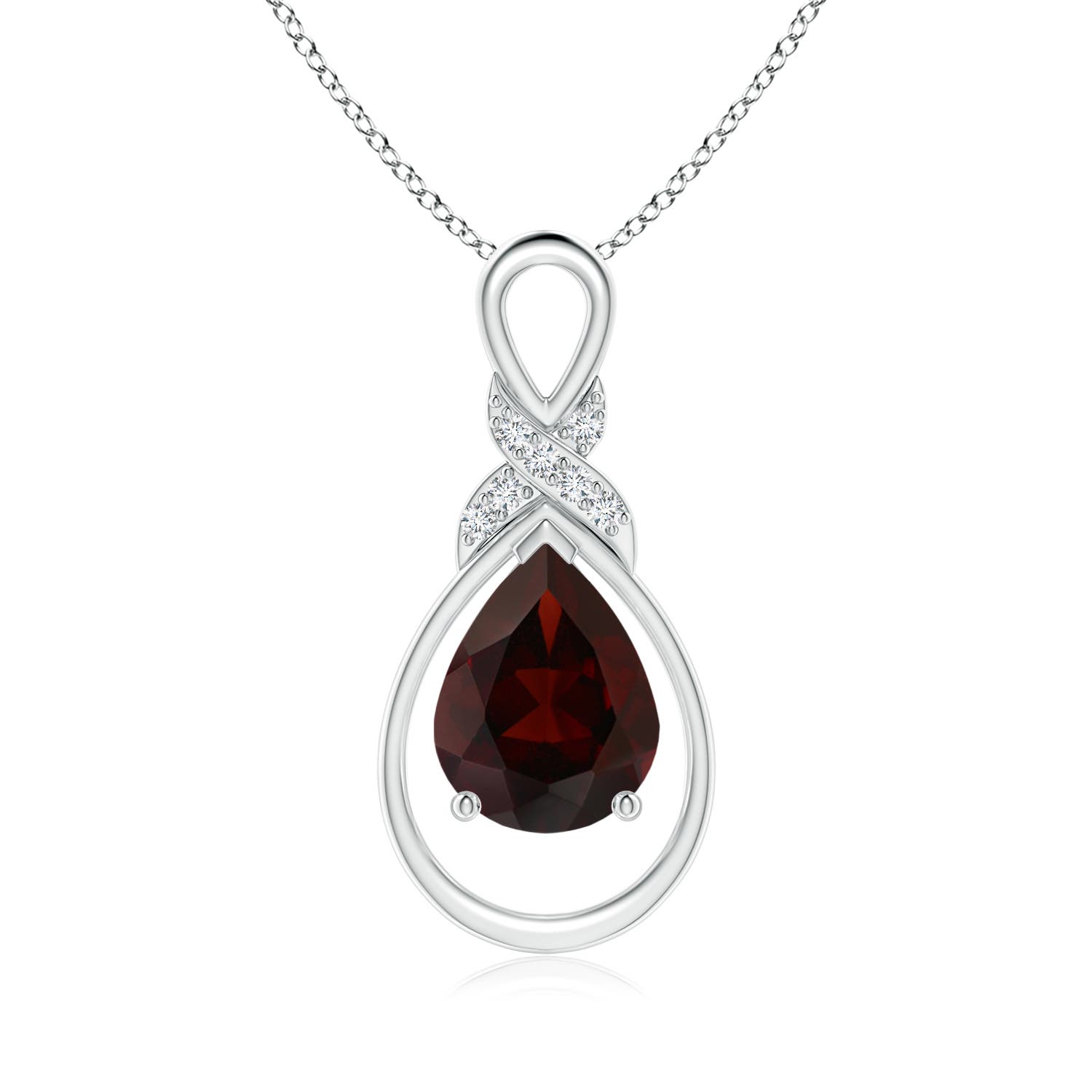 A - Garnet / 1.84 CT / 14 KT White Gold