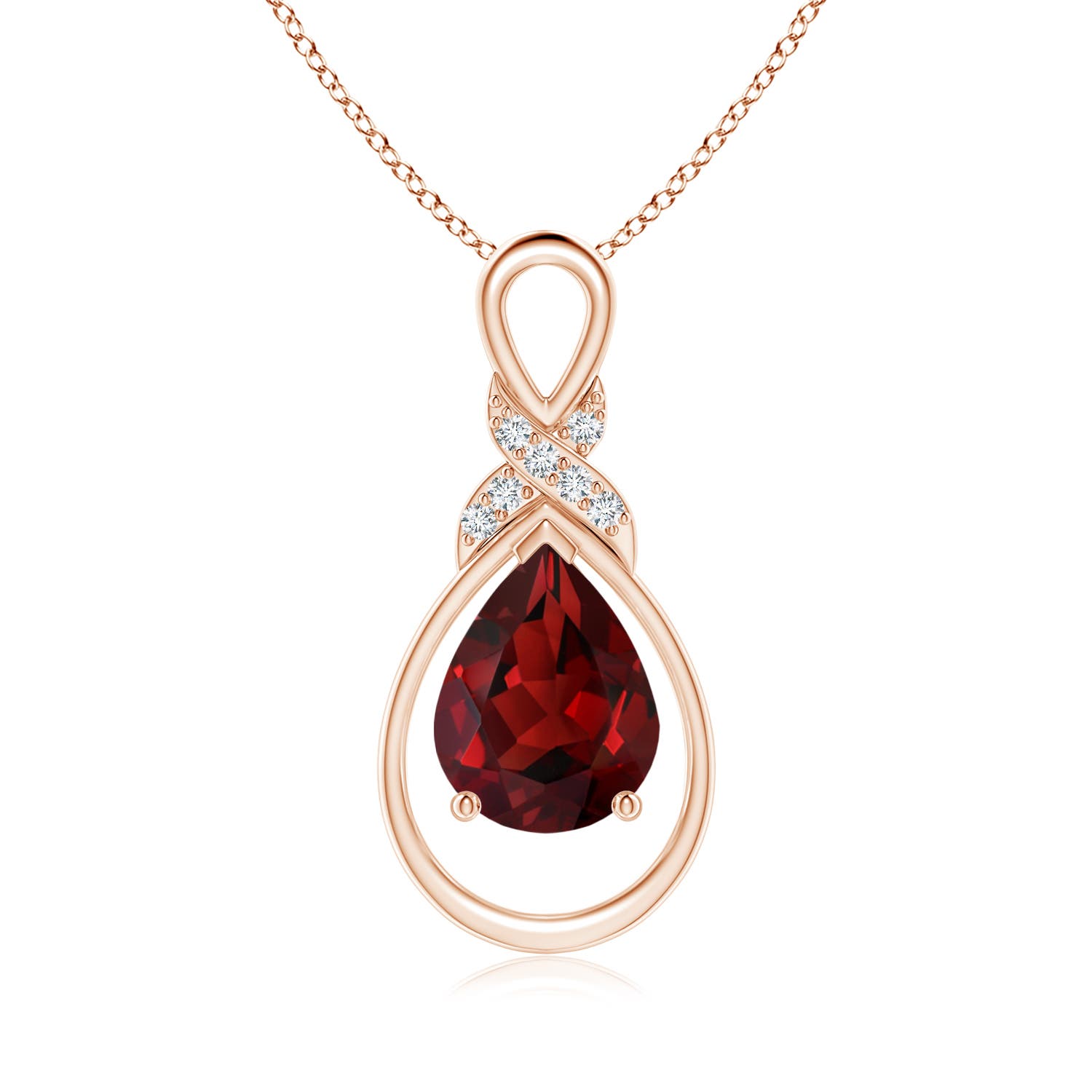 AAAA - Garnet / 1.84 CT / 14 KT Rose Gold