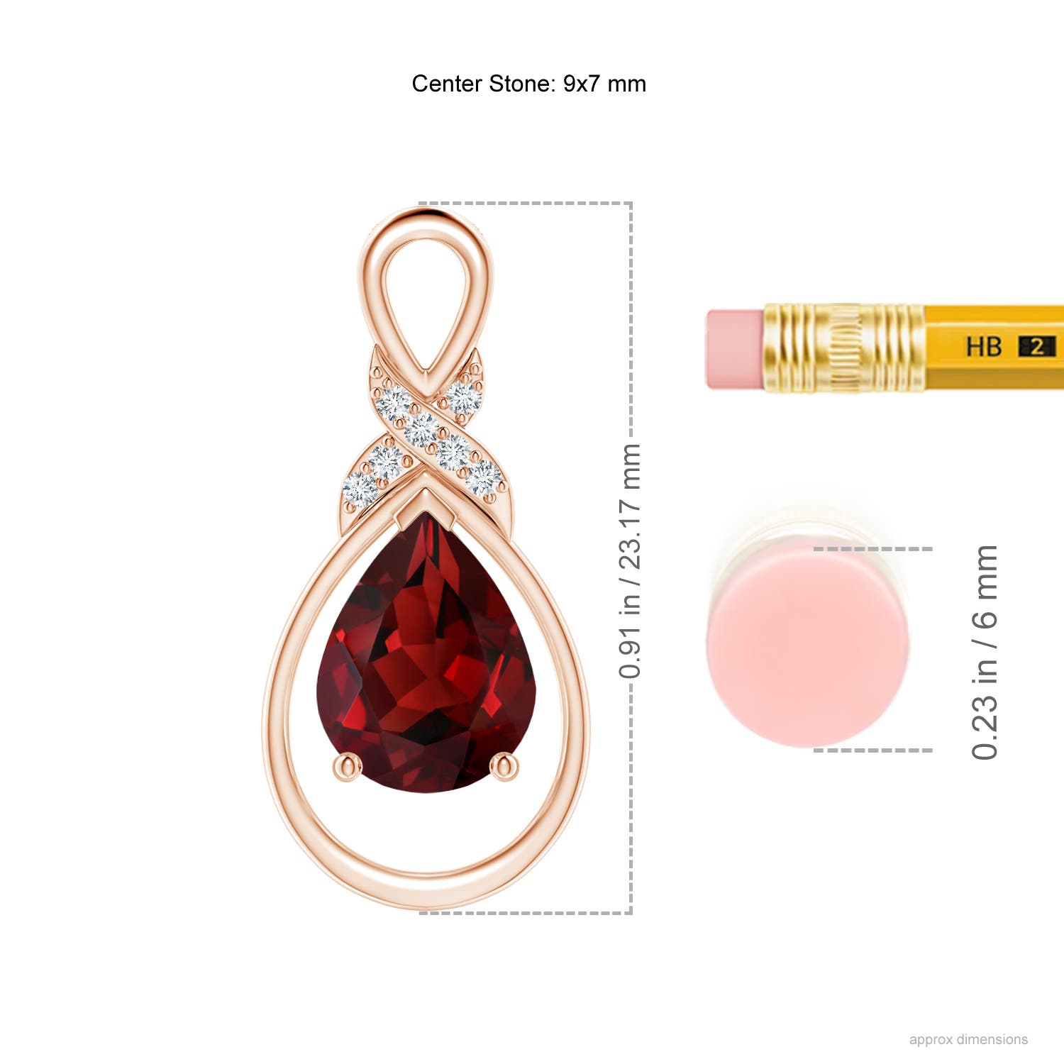 AAAA - Garnet / 1.84 CT / 14 KT Rose Gold