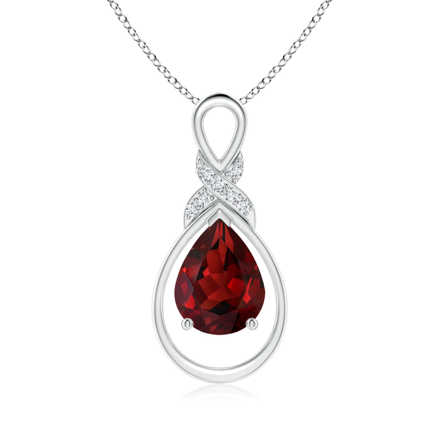 AAAA - Garnet / 1.84 CT / 14 KT White Gold