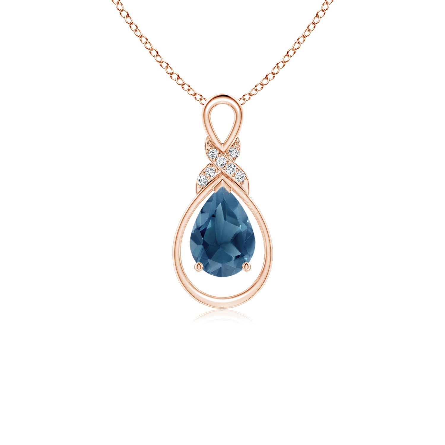 A - London Blue Topaz / 0.82 CT / 14 KT Rose Gold