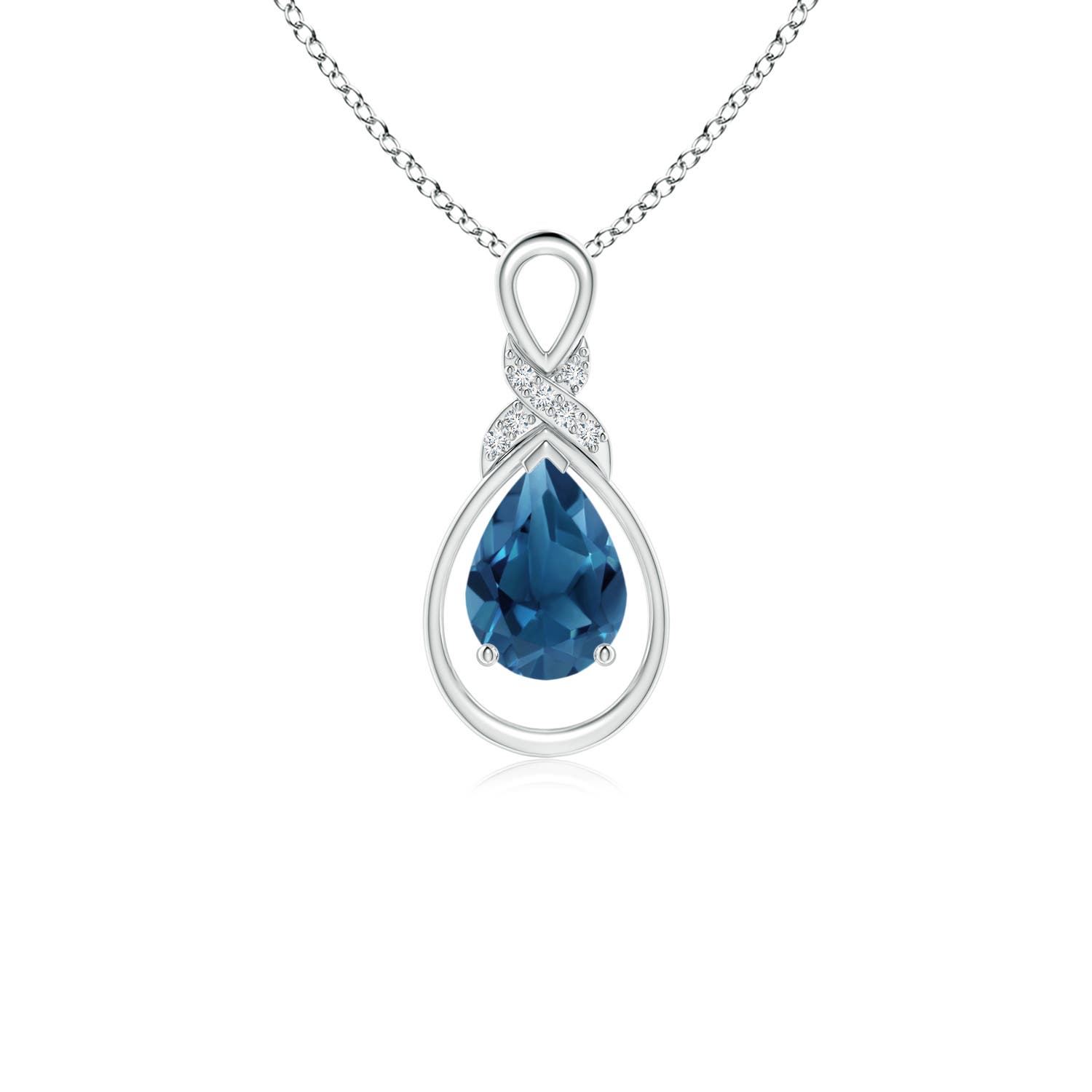 AA - London Blue Topaz / 0.82 CT / 14 KT White Gold