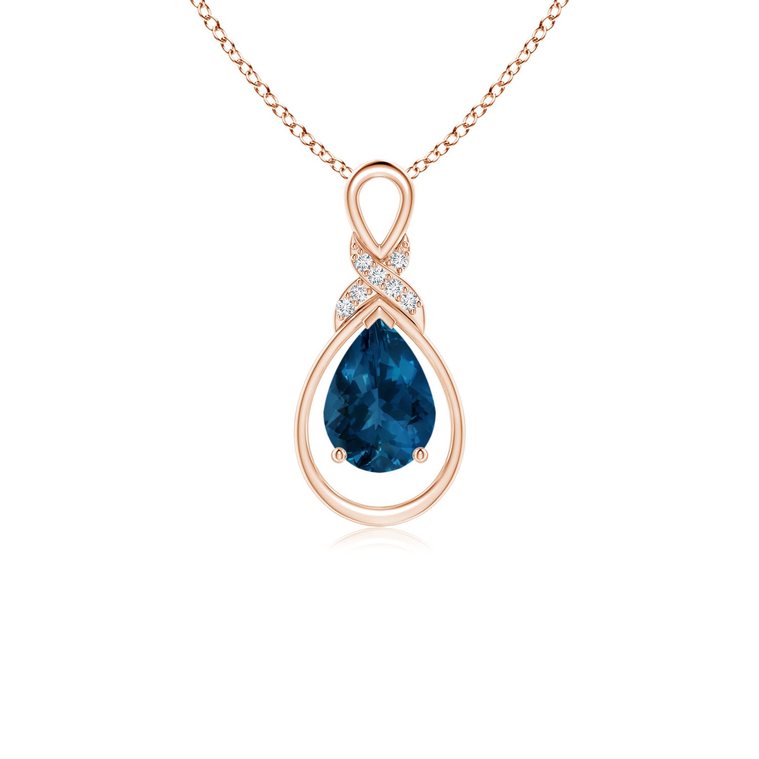 AAA - London Blue Topaz / 0.82 CT / 14 KT Rose Gold