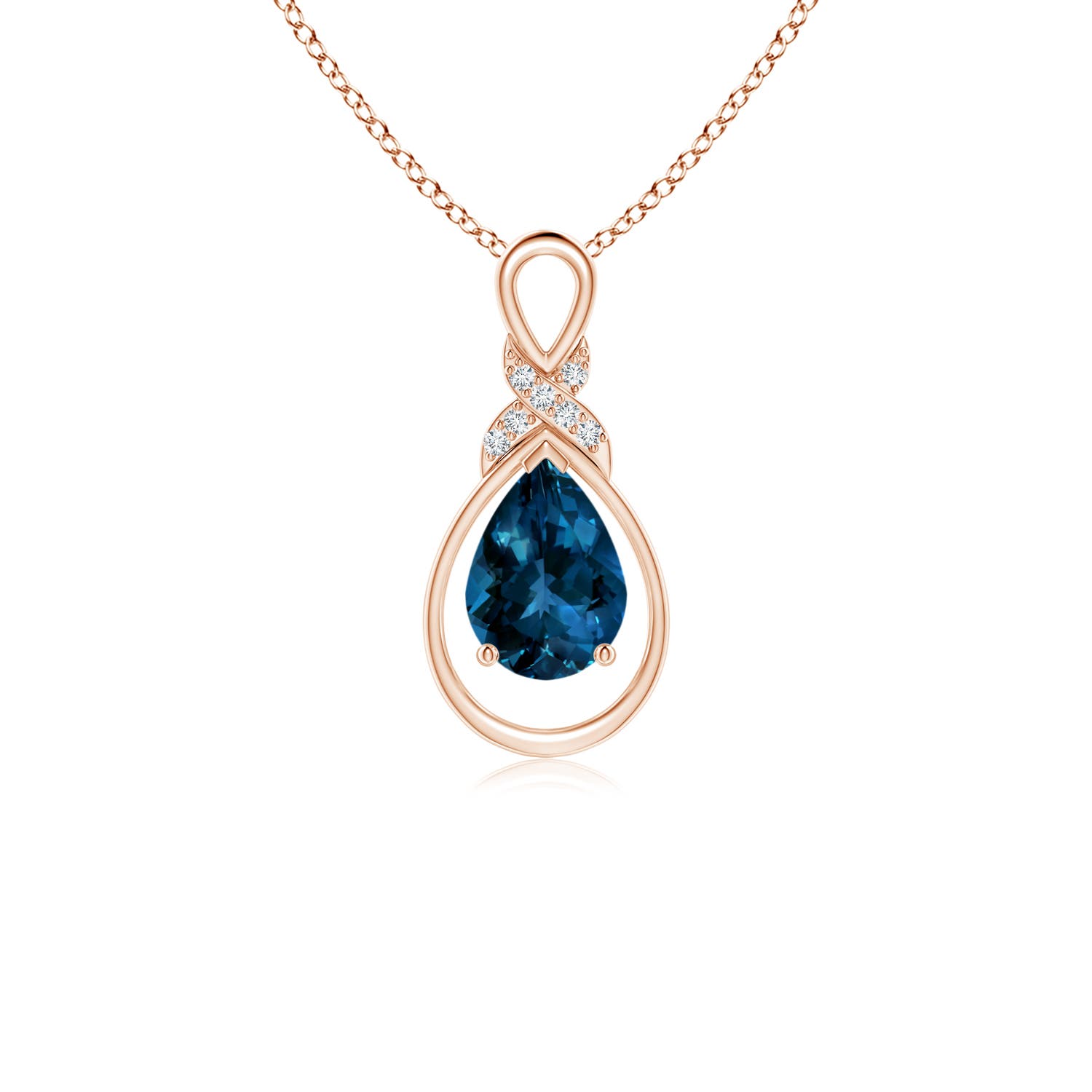 AAAA - London Blue Topaz / 0.82 CT / 14 KT Rose Gold