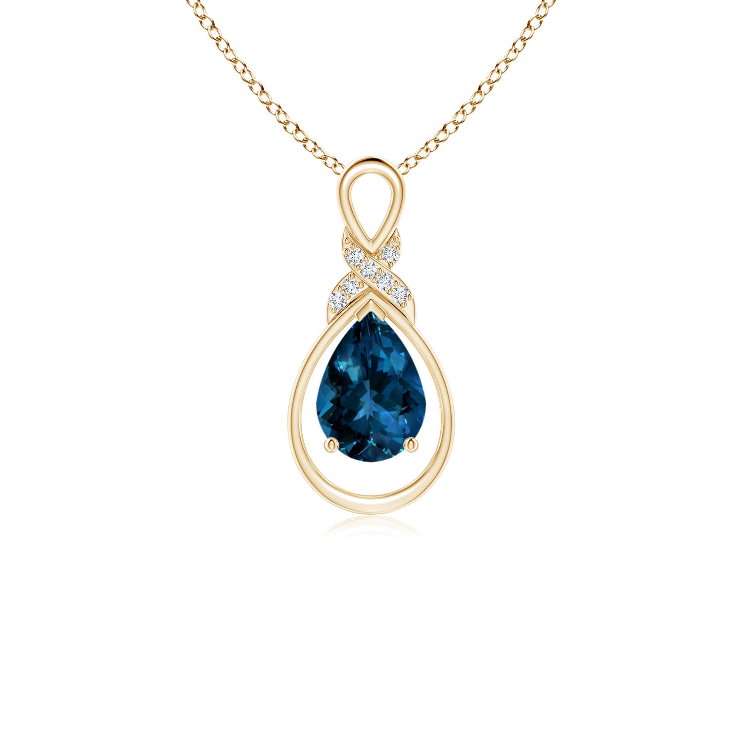 AAAA - London Blue Topaz / 0.82 CT / 14 KT Yellow Gold