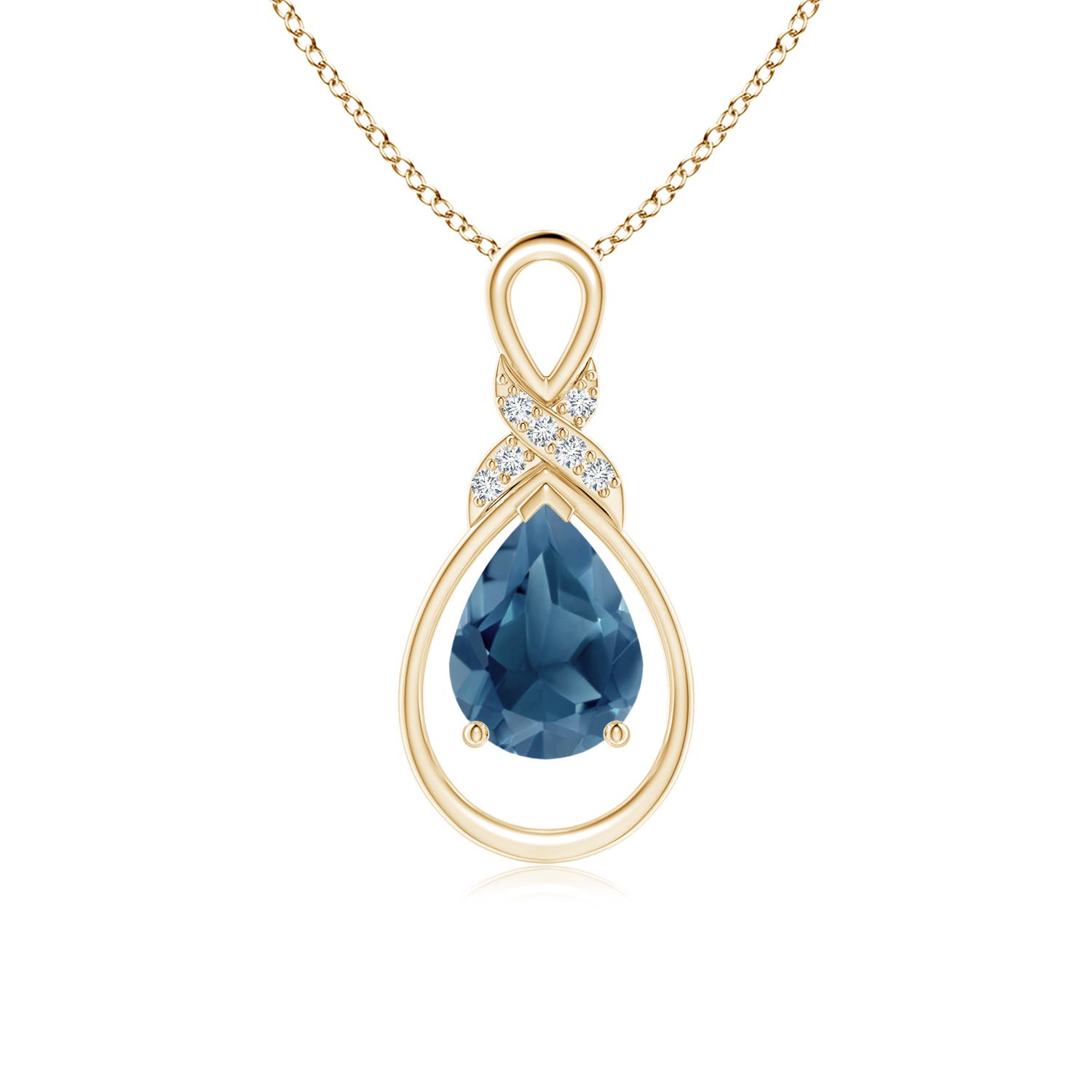 A - London Blue Topaz / 1.29 CT / 14 KT Yellow Gold