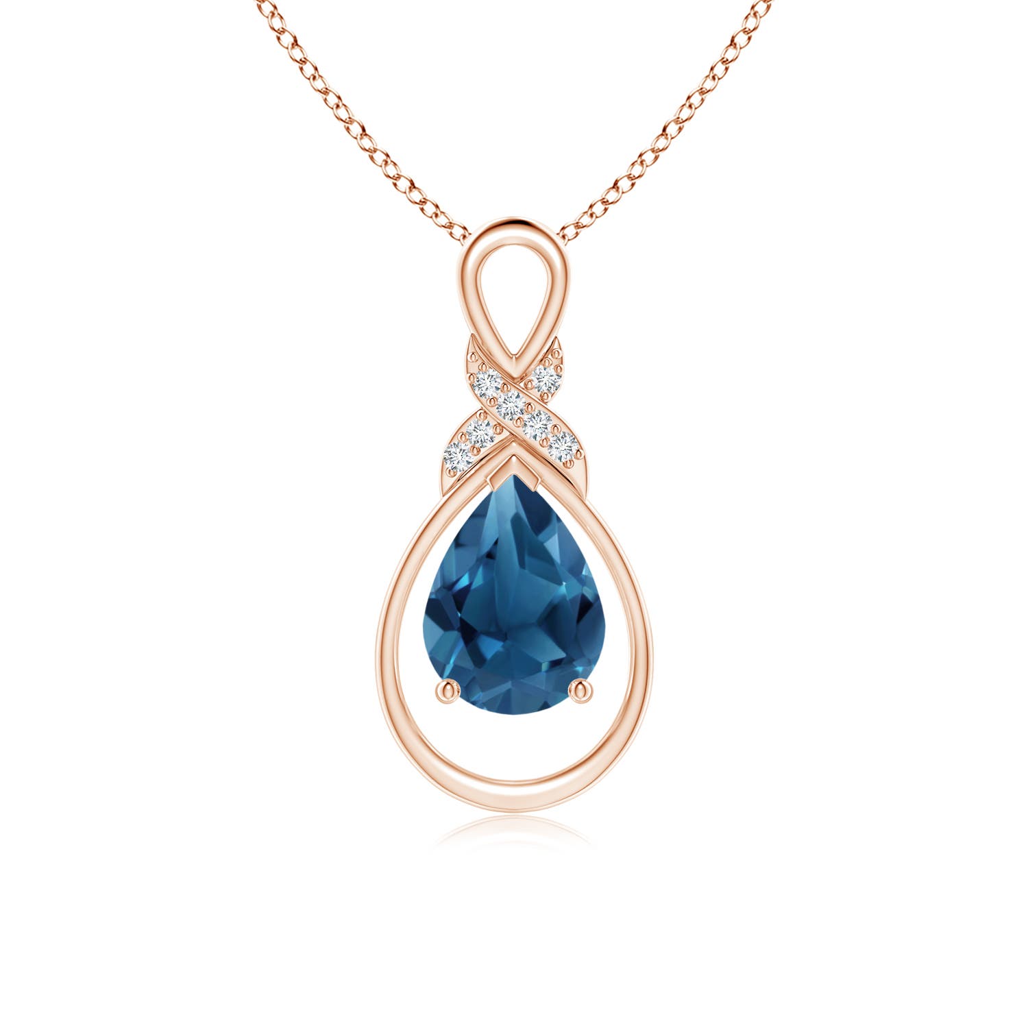 AA - London Blue Topaz / 1.29 CT / 14 KT Rose Gold