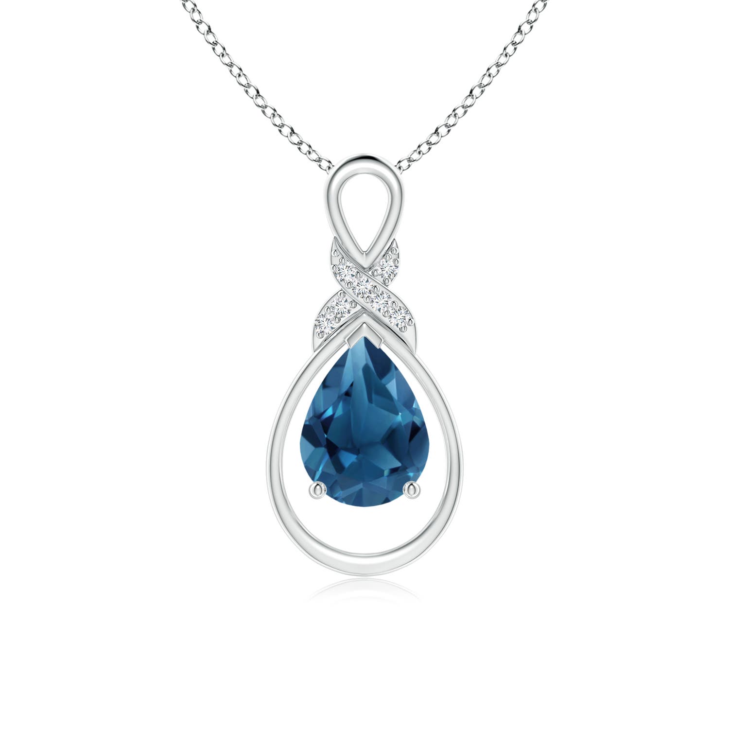 AA - London Blue Topaz / 1.29 CT / 14 KT White Gold