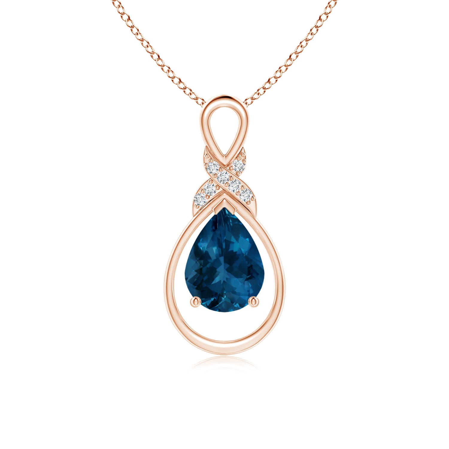 AAA - London Blue Topaz / 1.29 CT / 14 KT Rose Gold