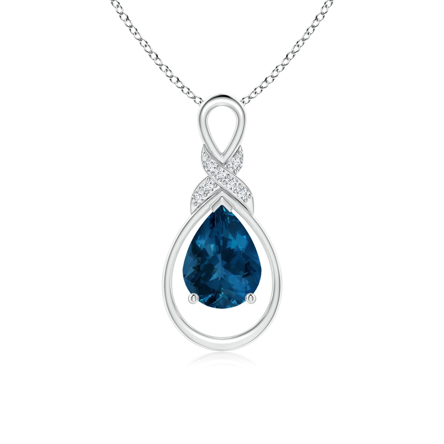 AAA - London Blue Topaz / 1.29 CT / 14 KT White Gold