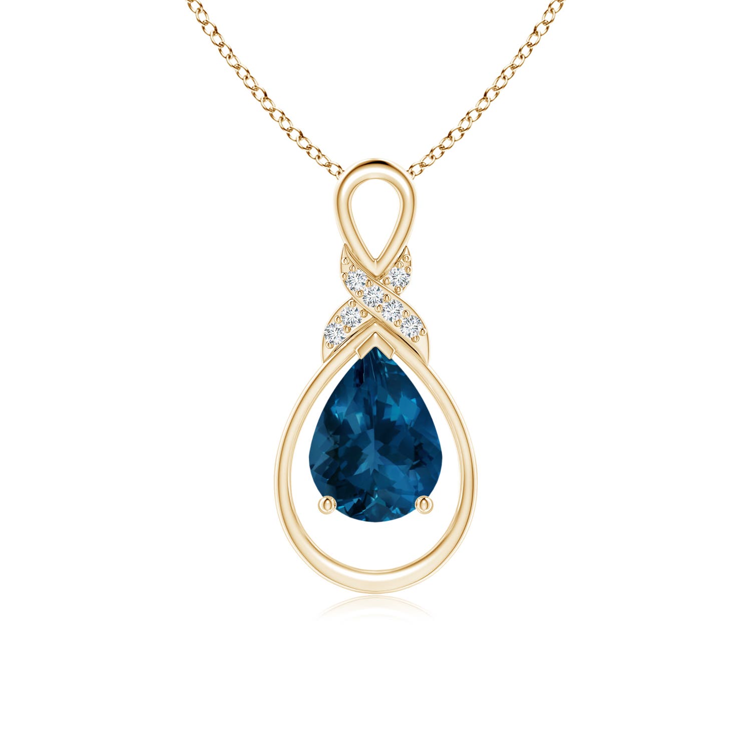 AAA - London Blue Topaz / 1.29 CT / 14 KT Yellow Gold