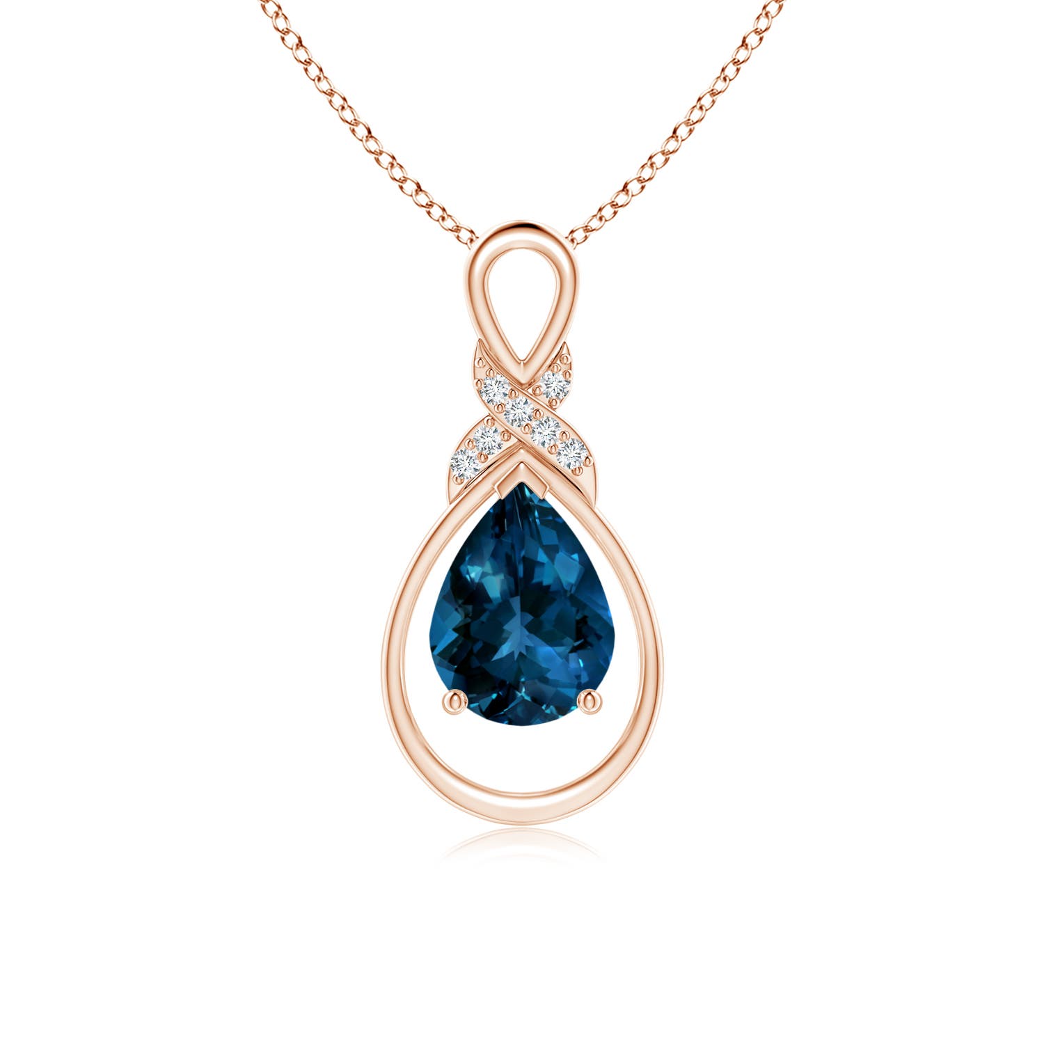 AAAA - London Blue Topaz / 1.29 CT / 14 KT Rose Gold