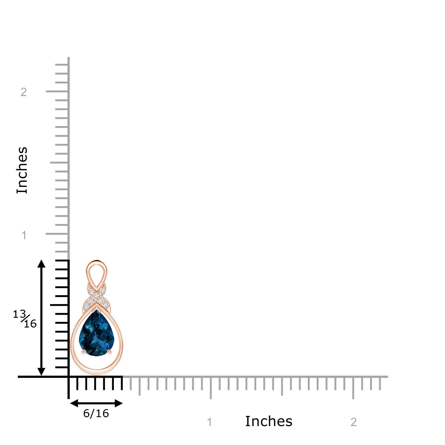 AAAA - London Blue Topaz / 1.29 CT / 14 KT Rose Gold