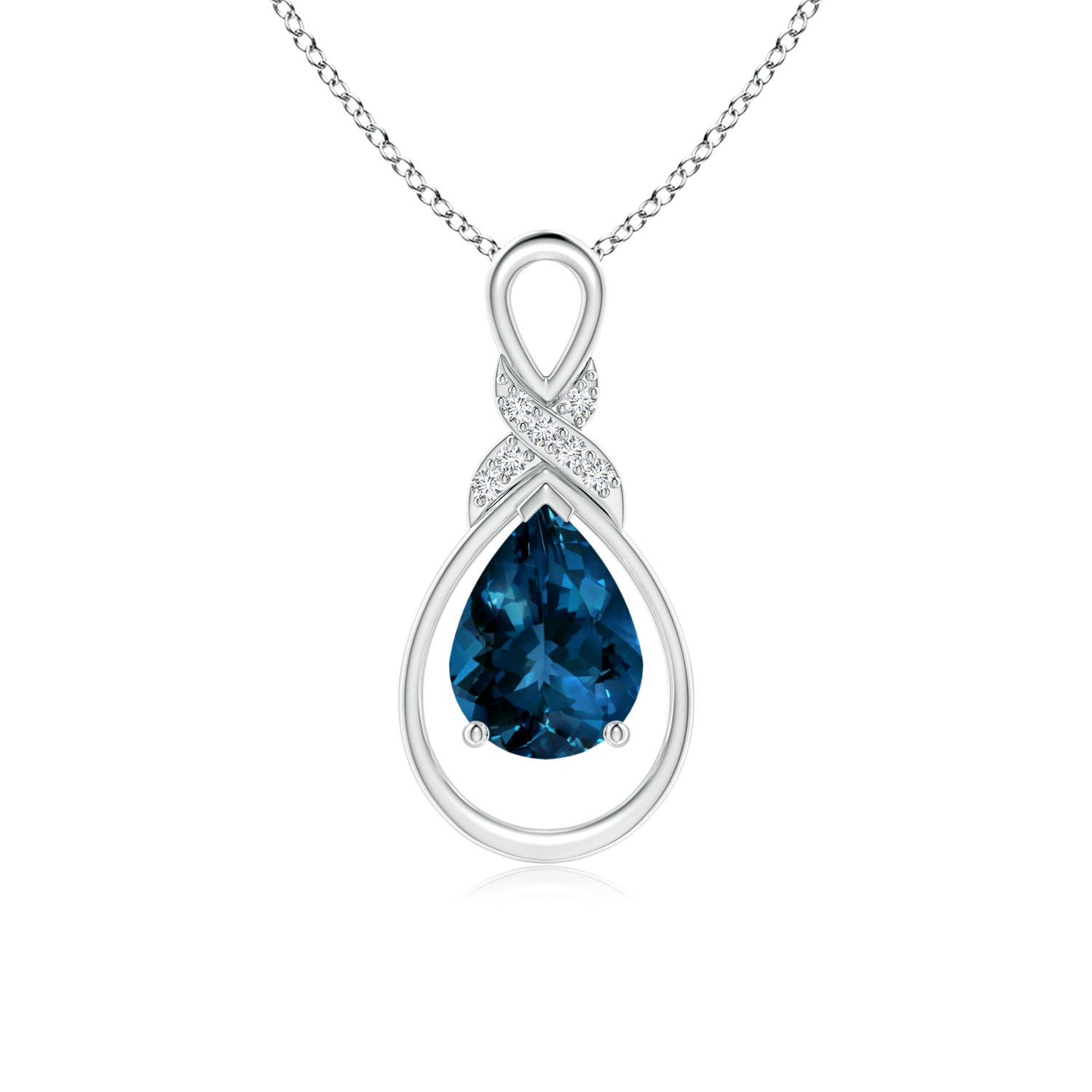 AAAA - London Blue Topaz / 1.29 CT / 14 KT White Gold