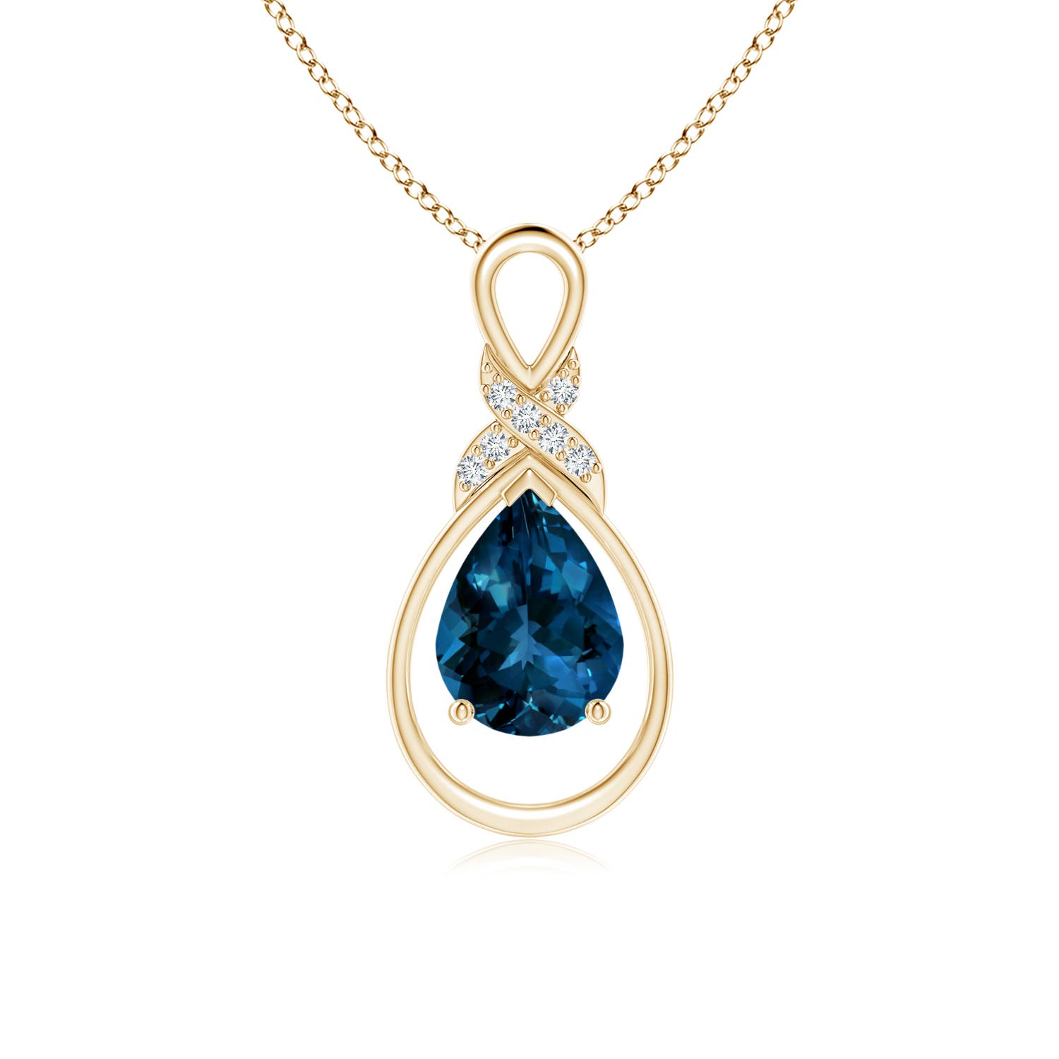 AAAA - London Blue Topaz / 1.29 CT / 14 KT Yellow Gold