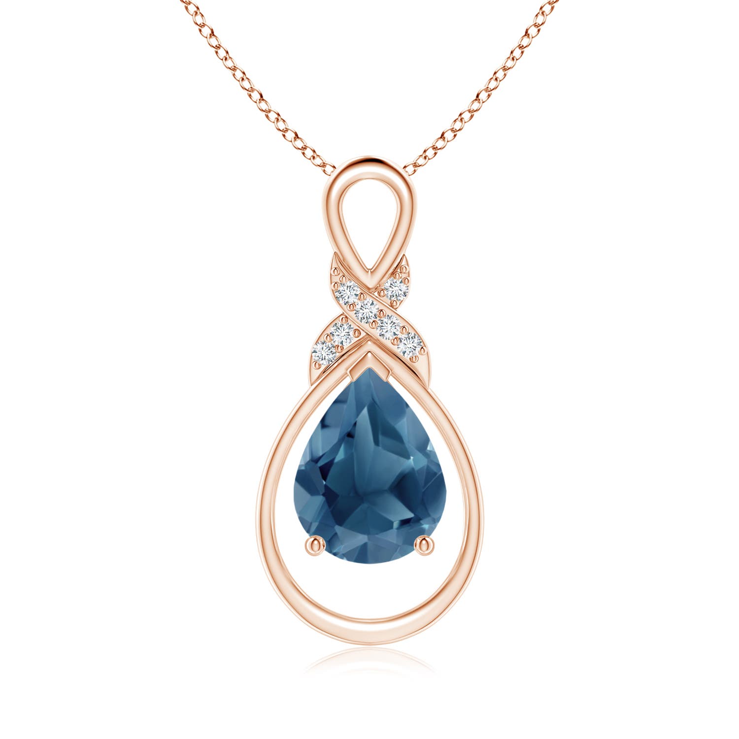 A - London Blue Topaz / 1.94 CT / 14 KT Rose Gold