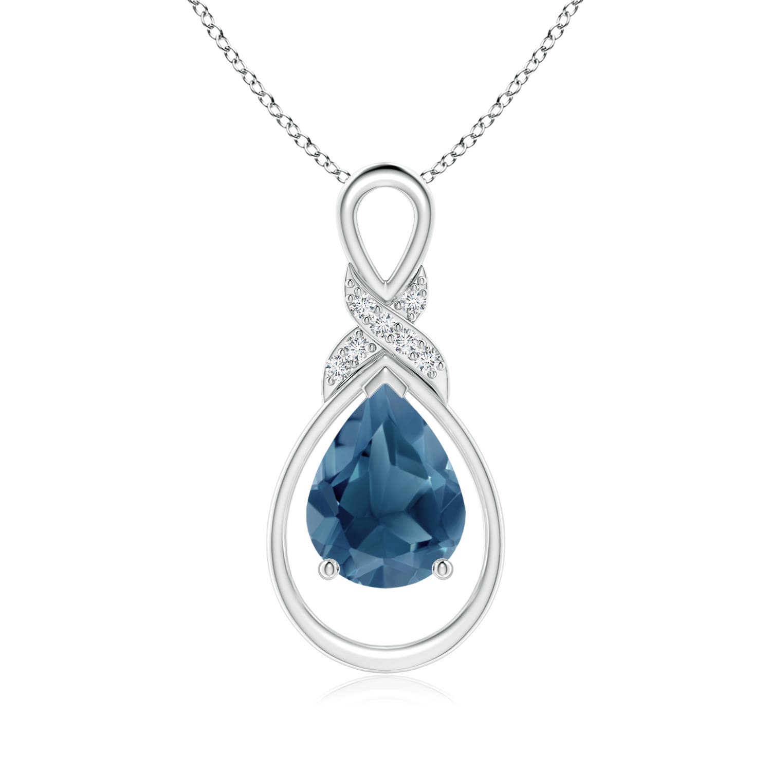 A - London Blue Topaz / 1.94 CT / 14 KT White Gold